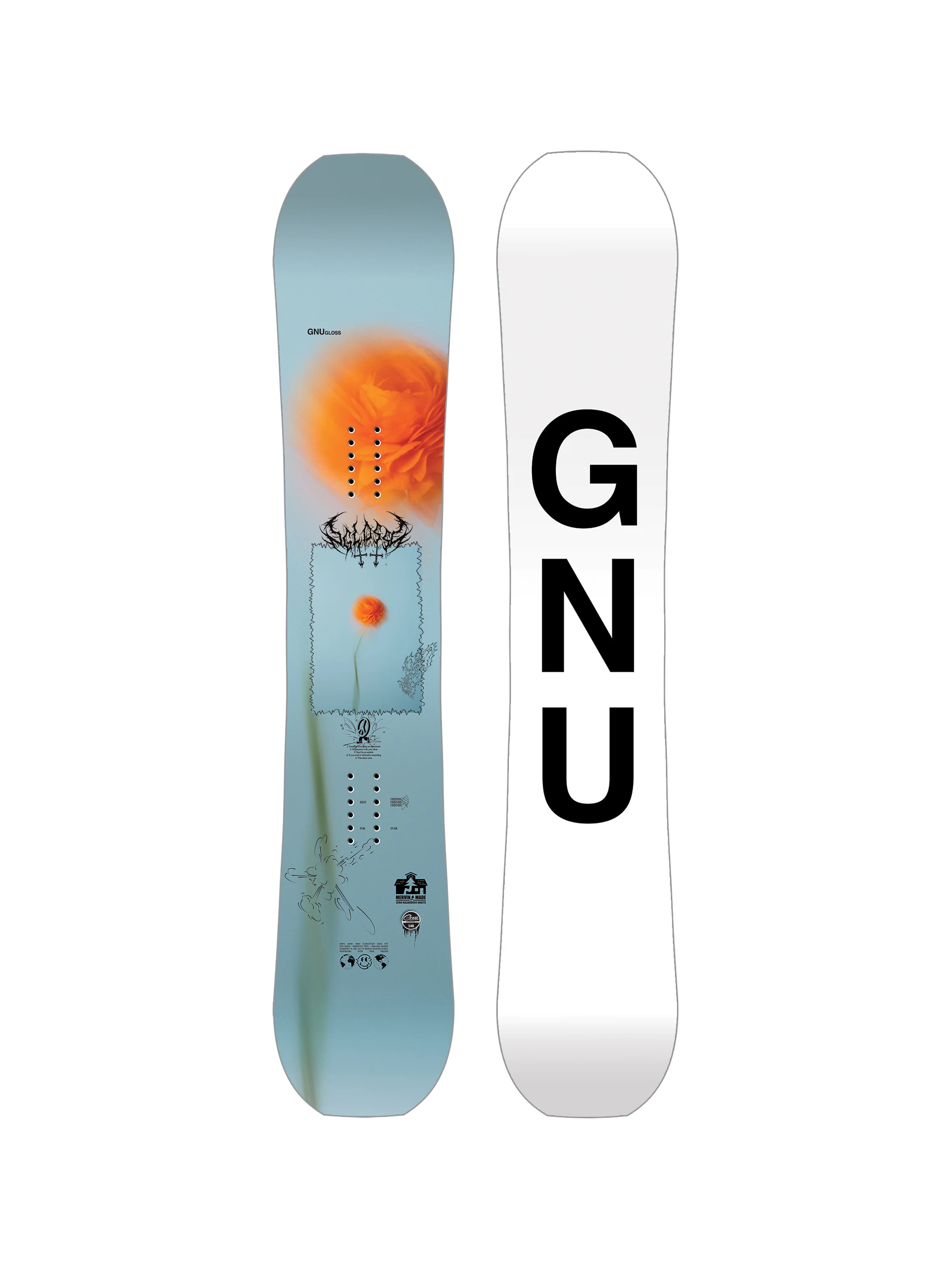 2025 Gnu Women's Gloss Snowboard - 140cm