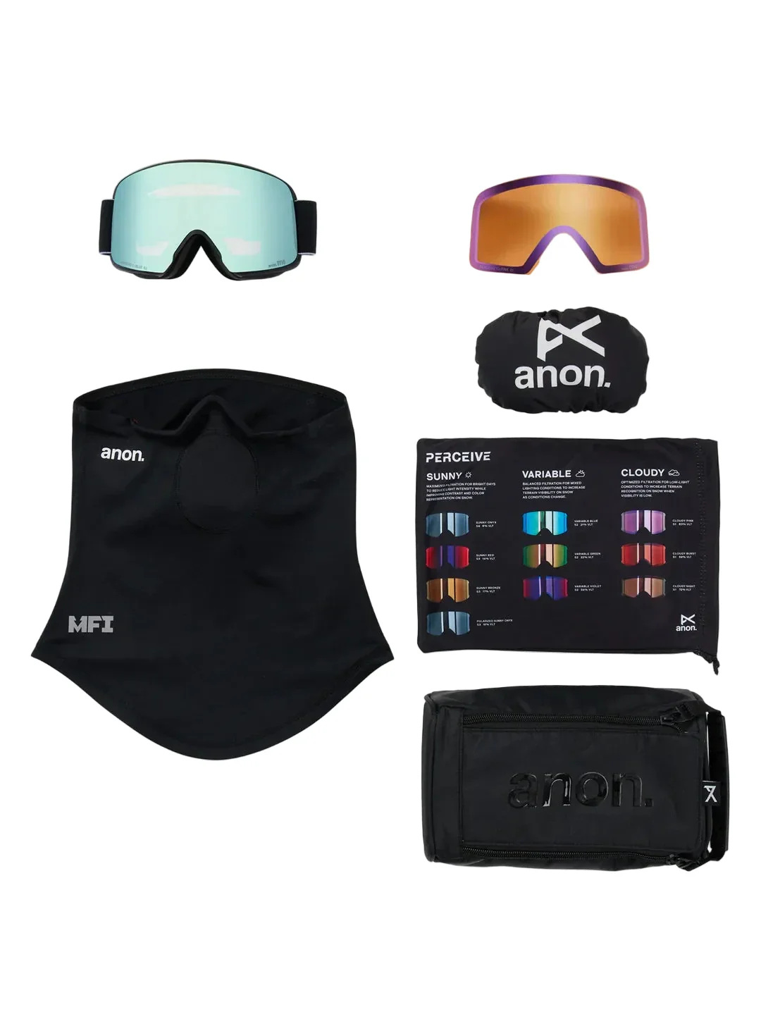 2026 Anon M6 Goggles - Cylindrical Black / Prcv Vrb - Image 6