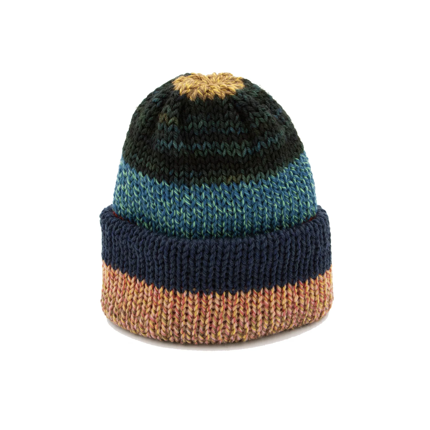 Chimney Ltd Short Stack Beanie - Blocks Multicolor 2 - Image 2