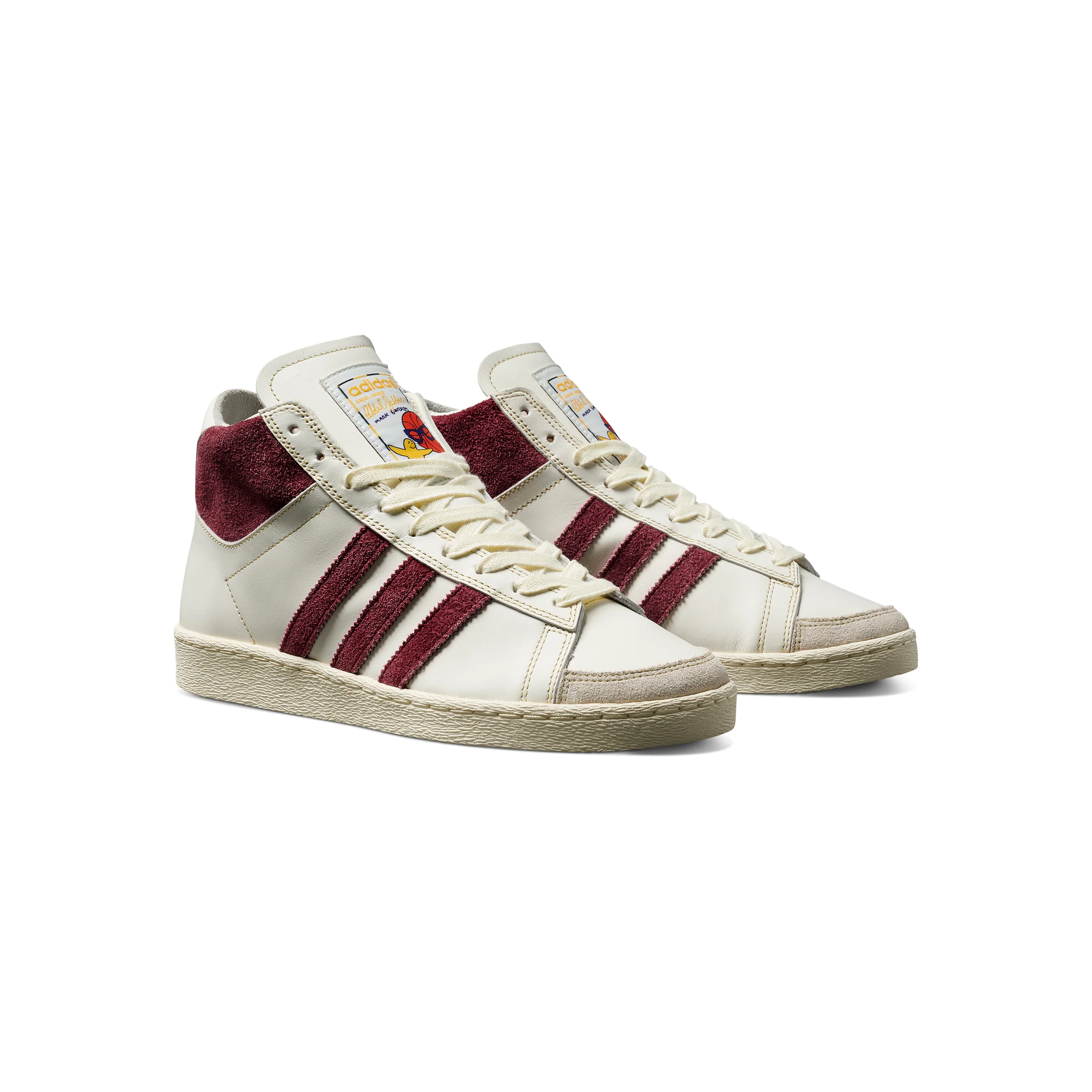 Adidas Jabbar Hi x Gonz - Chalk White / Shadow Red - Image 2