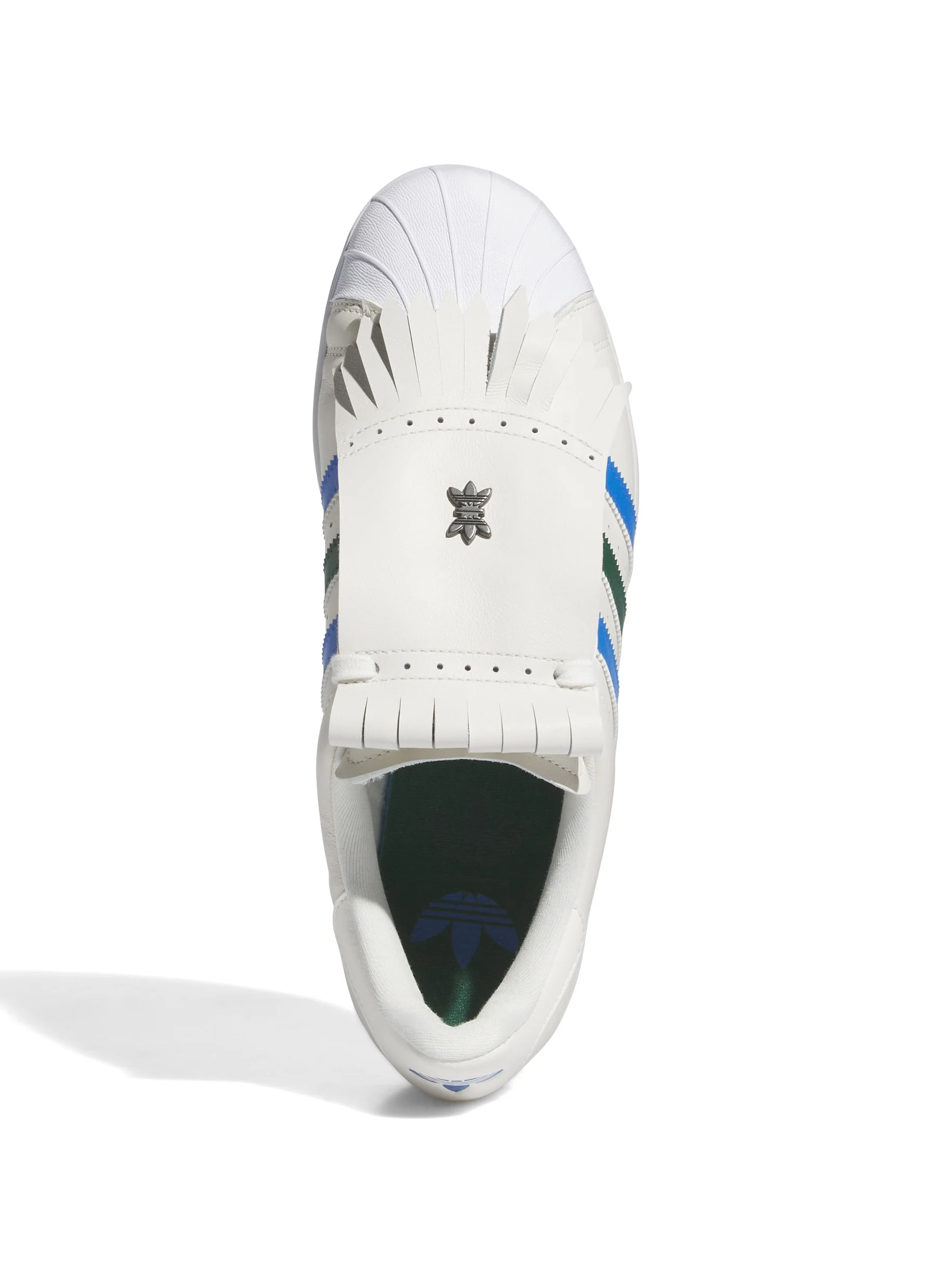 Adidas Superstar Golf SL Rolling Links - Chalk White / Collegiate Green / Bluebird - Image 4
