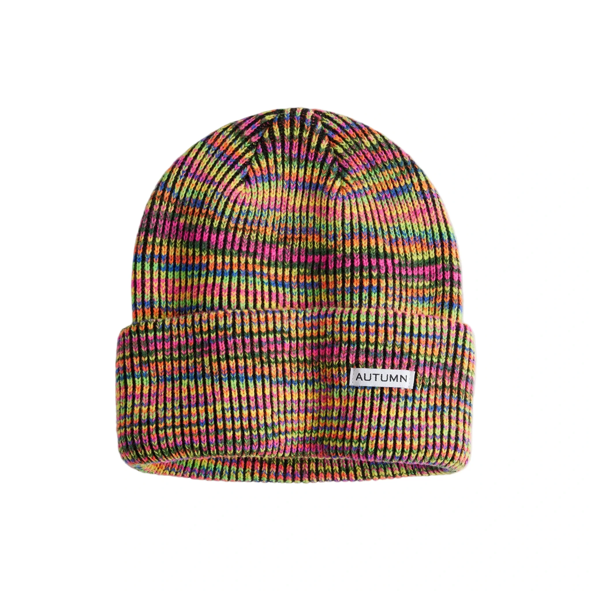 Autumn Cord Beanie - Rainbow