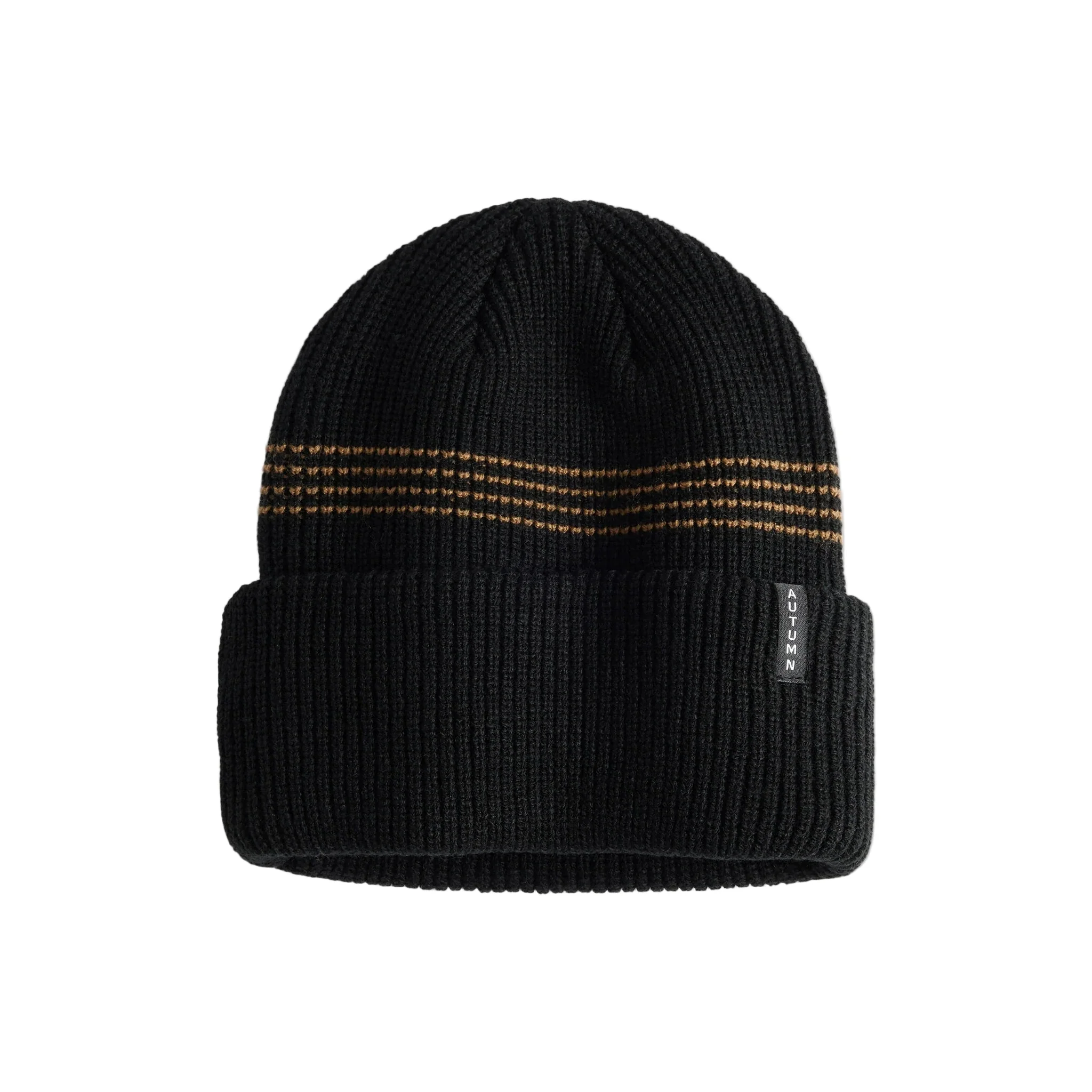 Autumn Mini Stripe Beanie - Black