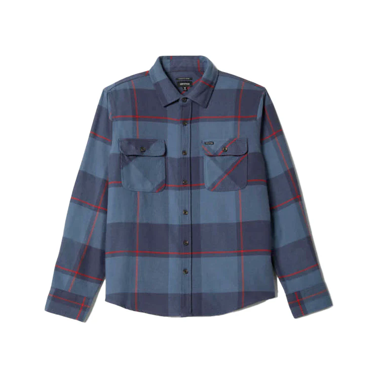 Brixton Bowery Flannel - Bering Sea / Mood Indigo / Adrenaline Rush