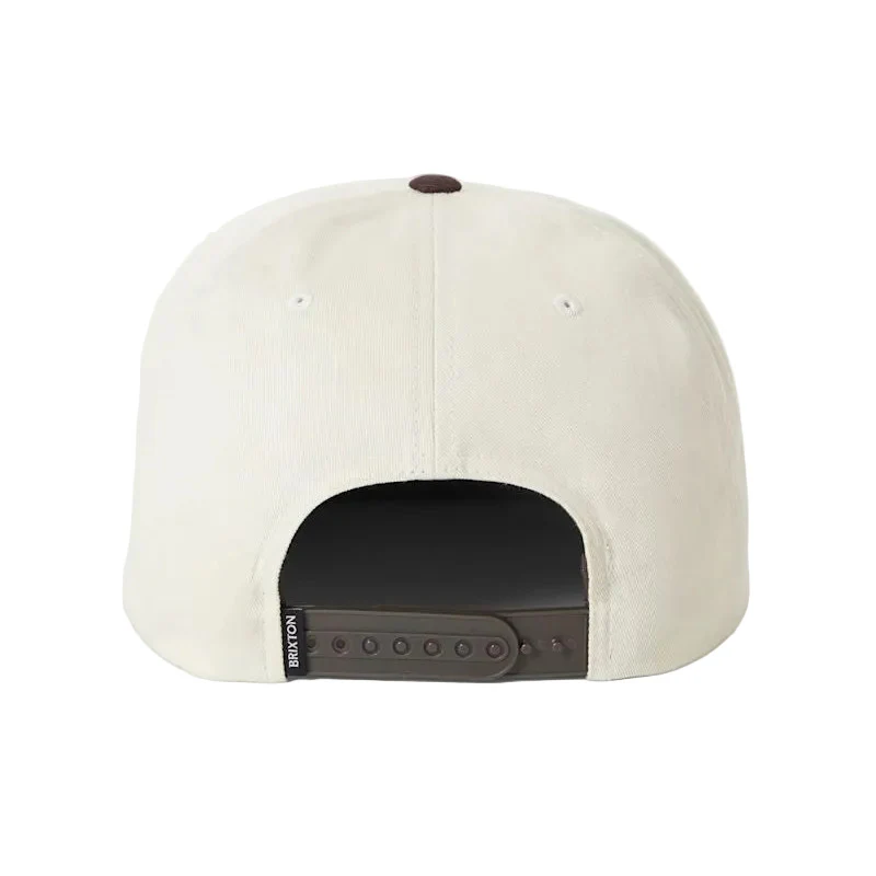 Brixton Catch and Release Snapback - Off White / Brown - Image 2