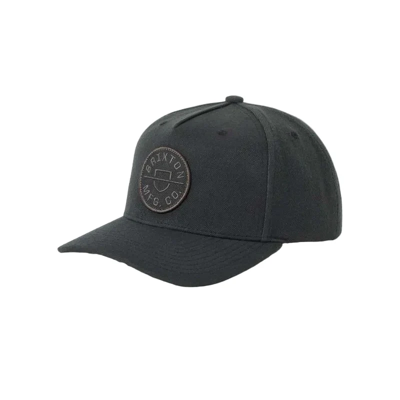 Brixton Crest MP Snapback - Black / Black