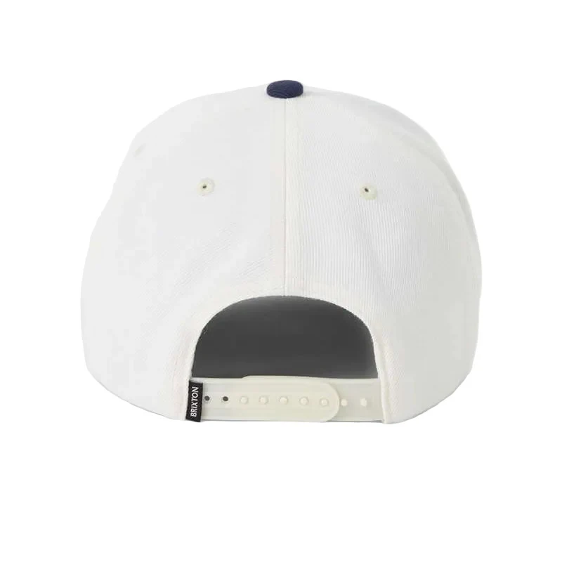 Brixton Crest MP Snapback - Wax Paper / Navy - Image 2