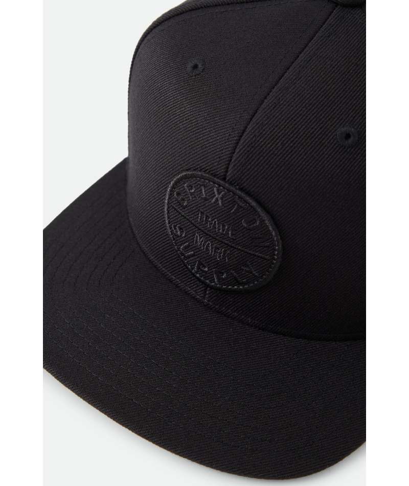Brixton Oath III Snapback - Black / Black - Image 2