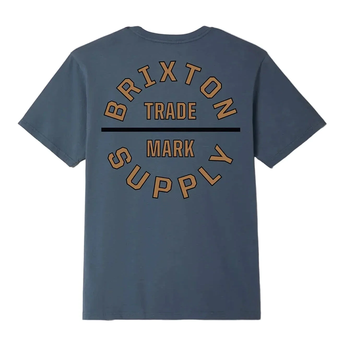 Brixton Oath V Standard Tee - Ocean Breeze / Light Brown