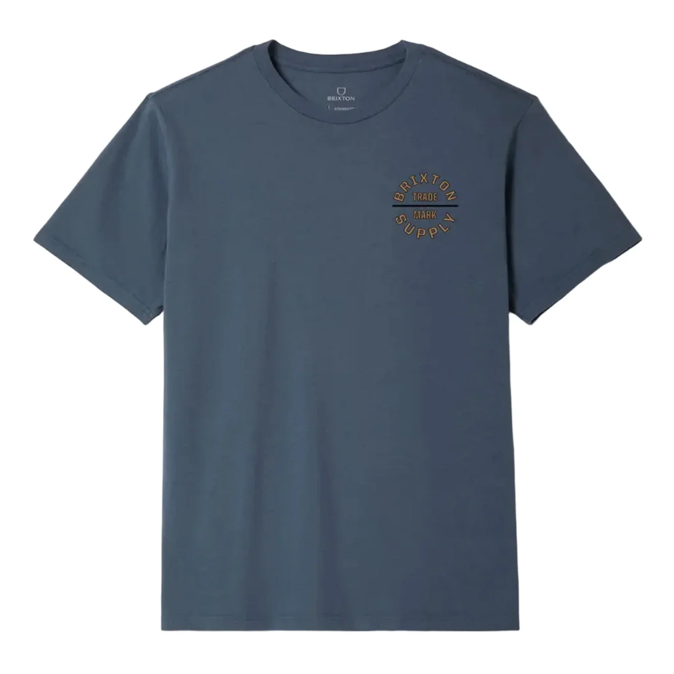 Brixton Oath V Standard Tee - Ocean Breeze / Light Brown - Image 2