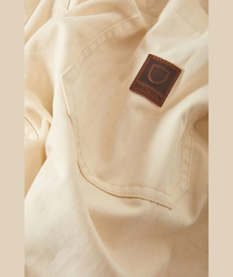 Brixton Surplus Vintage Wash Herringbone Short - Whitecap - Image 3