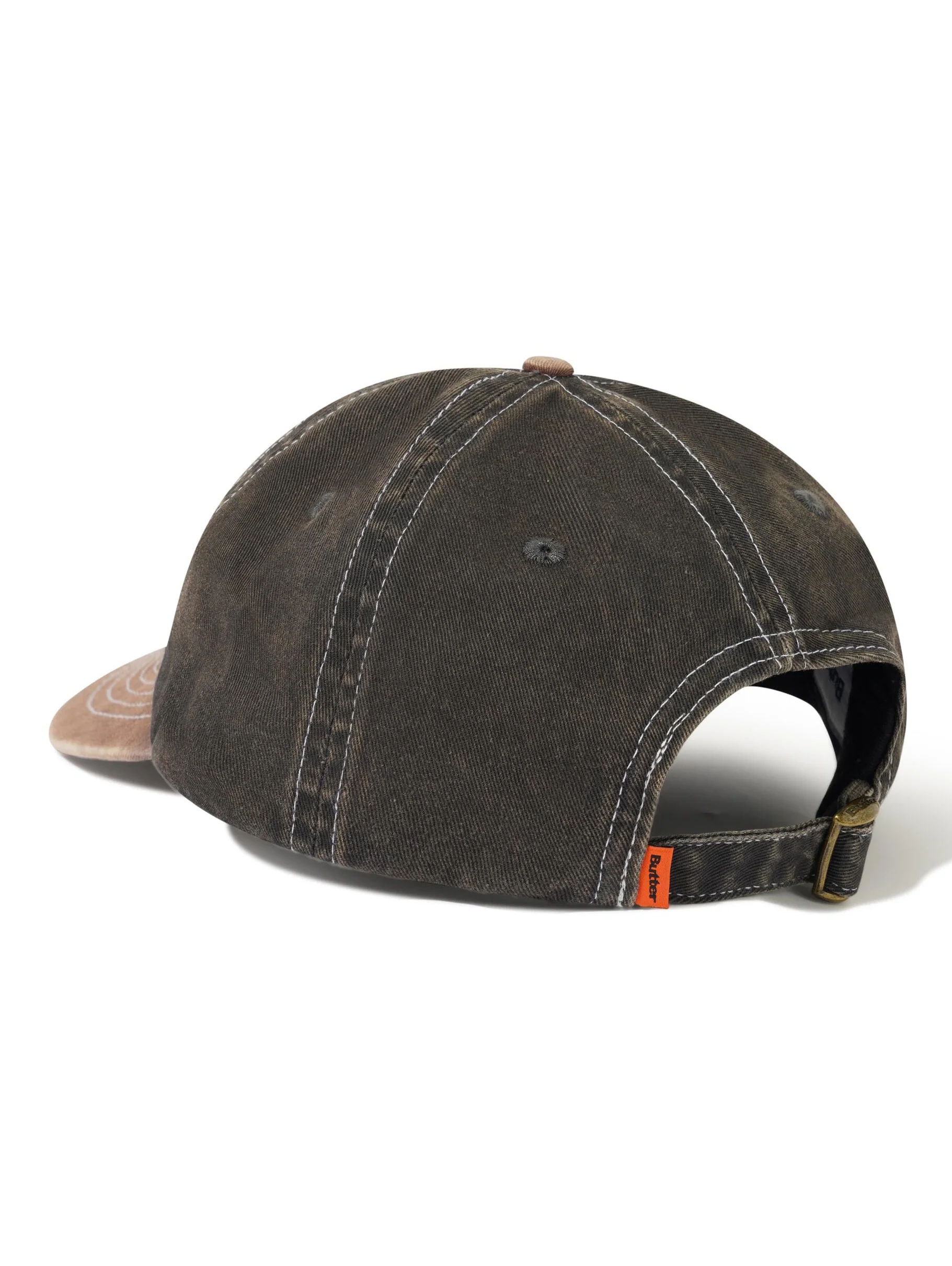 Butter Art 6 Panel Cap - Charcoal / Redwood - Image 2