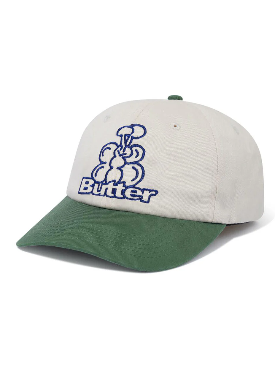 Butter Bugs 6 Panel Cap - Natural / Forest