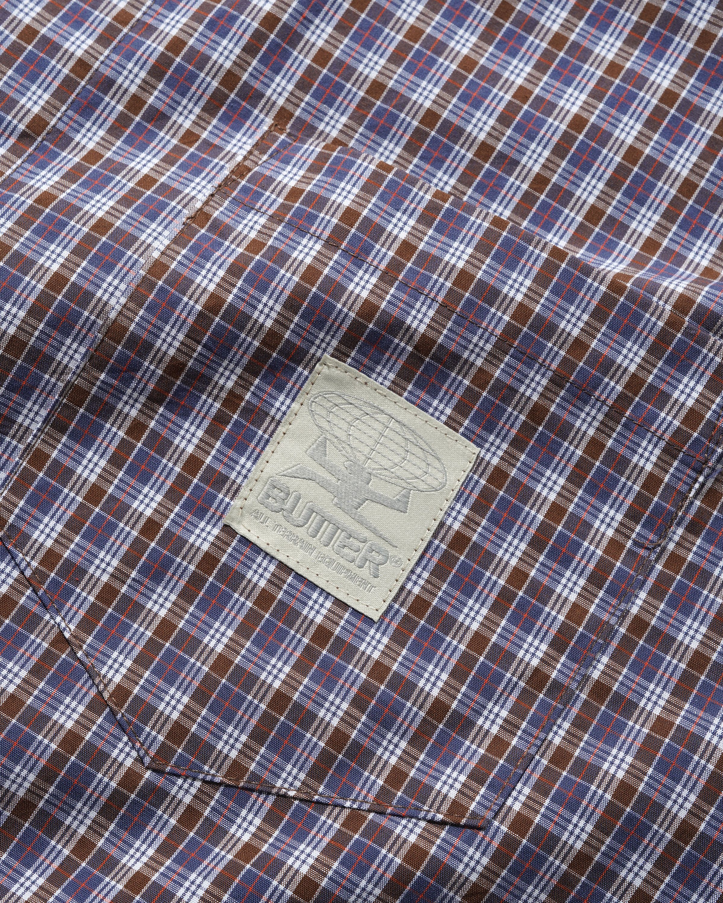 Butter Equiptment S/S Shirt - Navy/Brown - Image 2