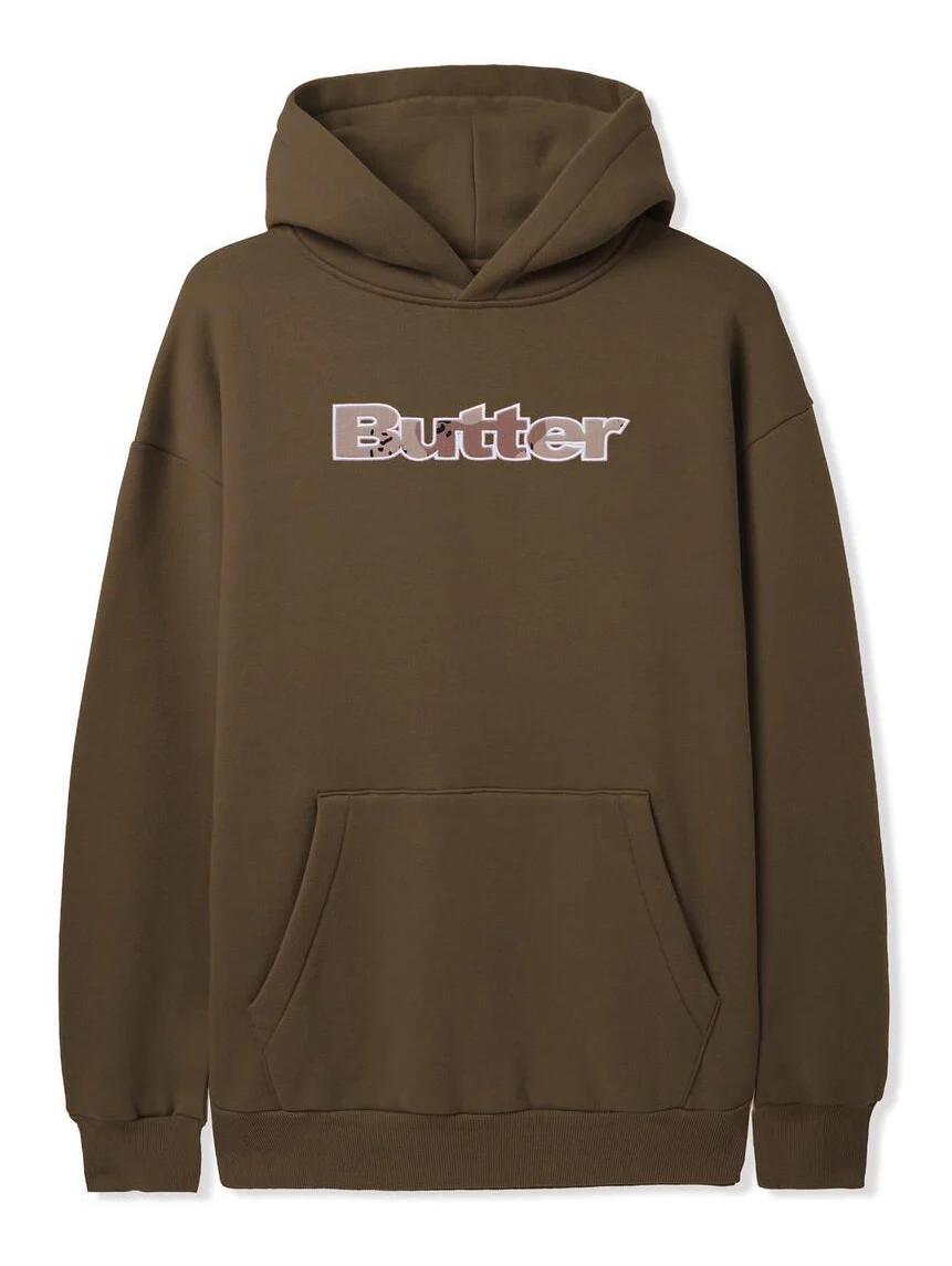 Butter Logo Camo Applique Hood - Brown