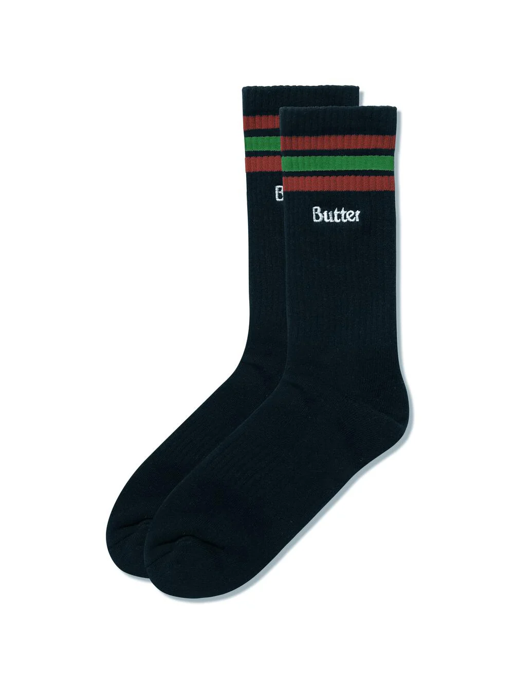 Butter Stripe Sock - Black