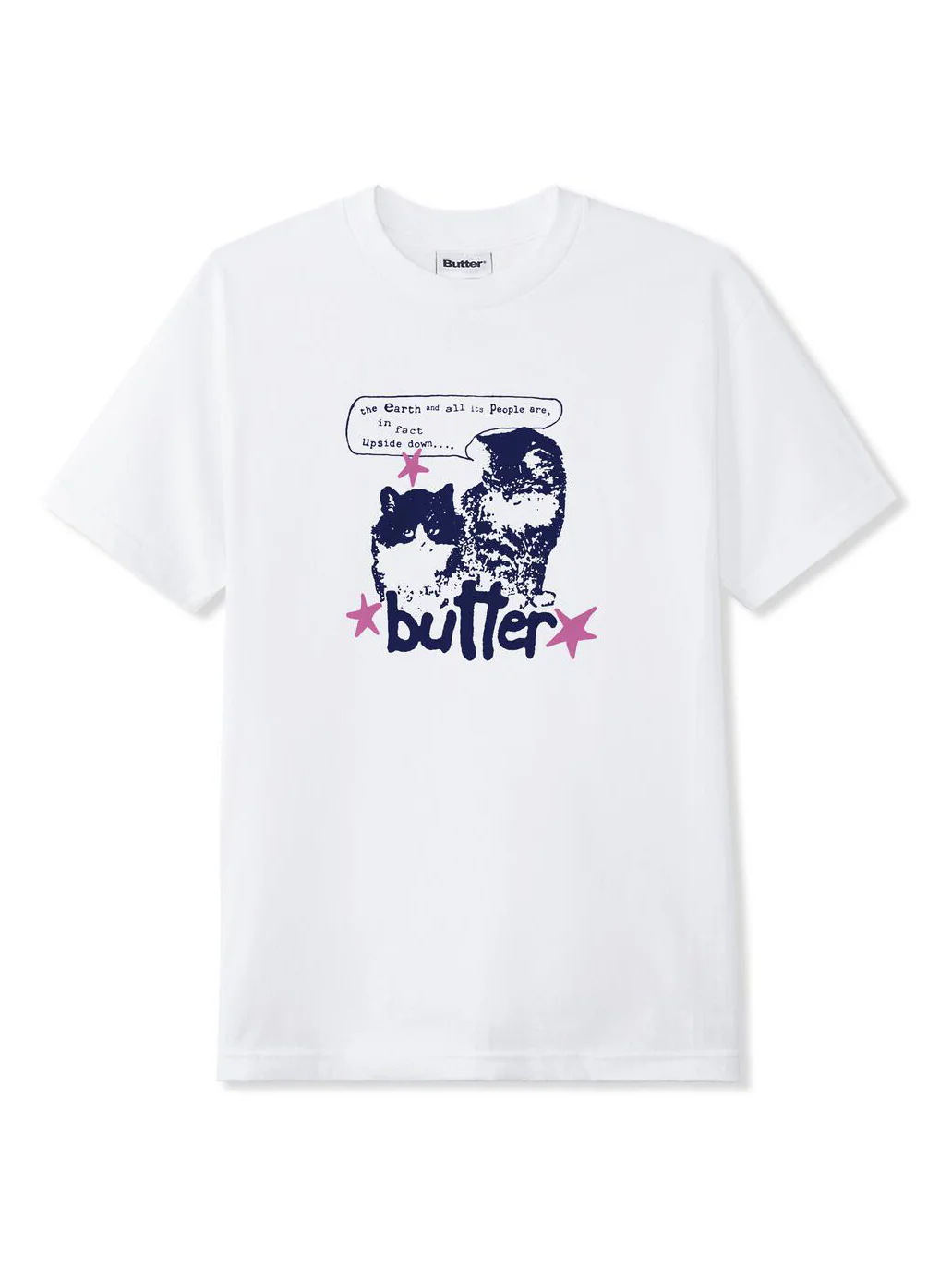 Butter Upside Down Tee - White