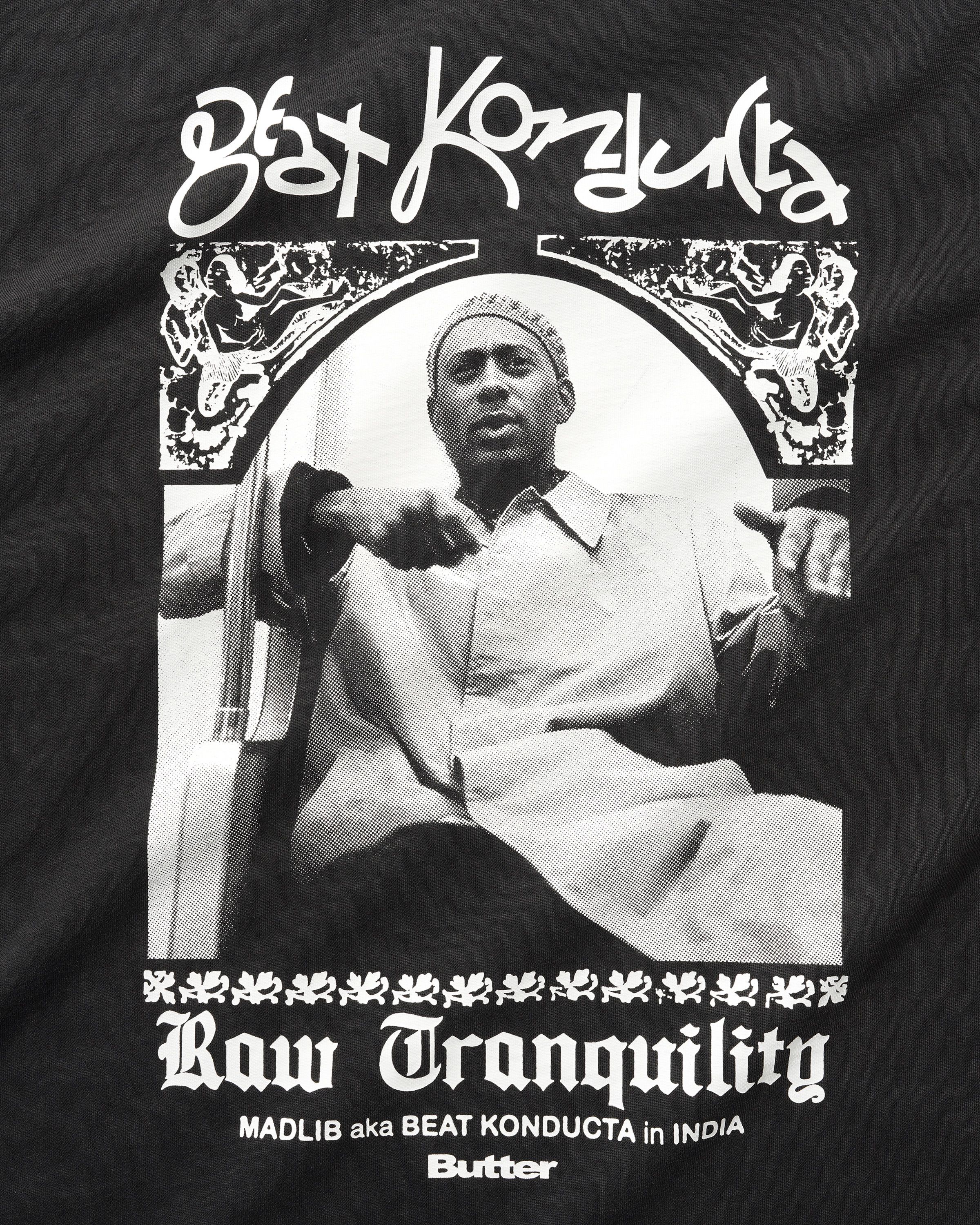 Butter x Madlib India Tee - Washed Black - Image 3