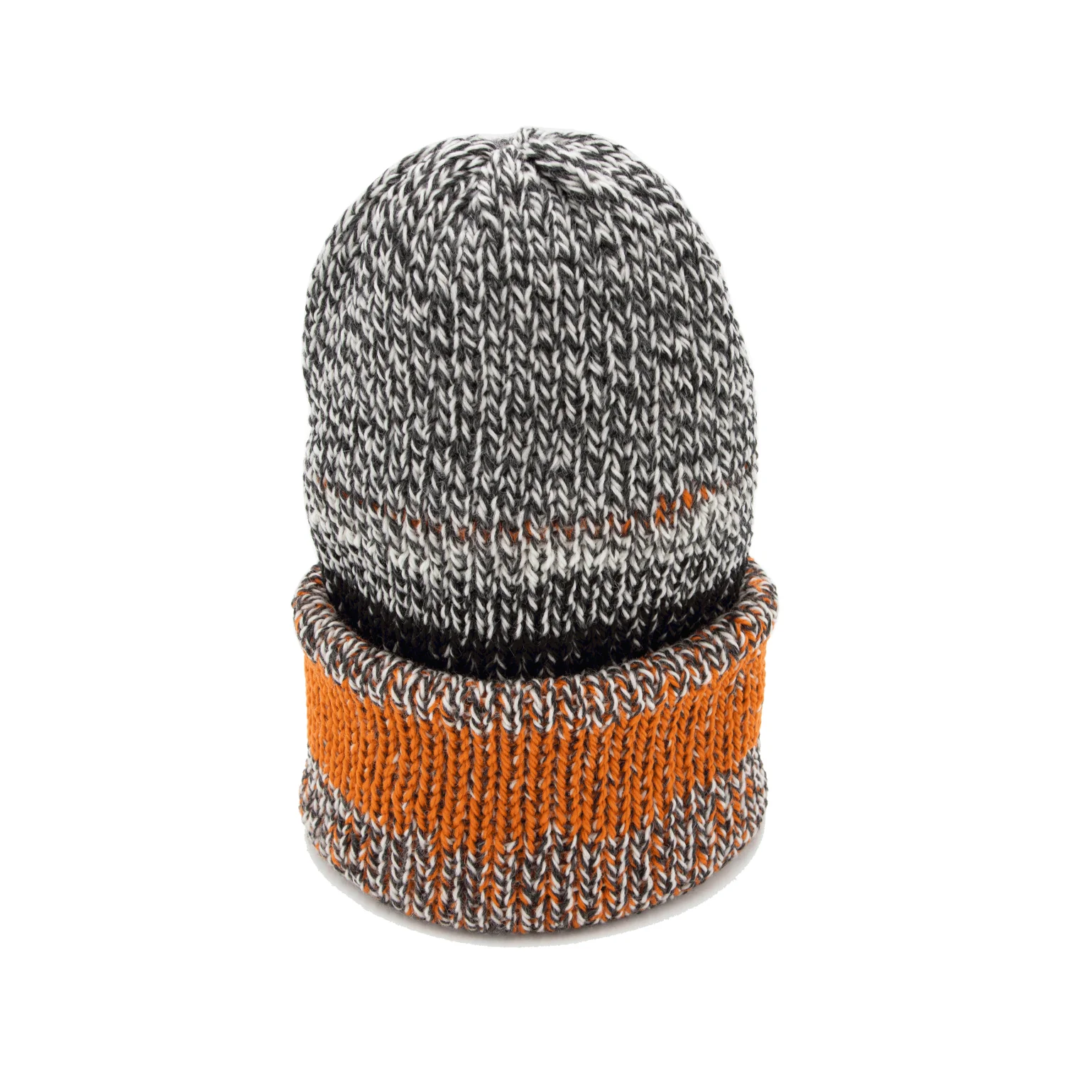 Chimney Ltd OG Fold Beanie - Mixtape Multi Orange Grey - Image 2