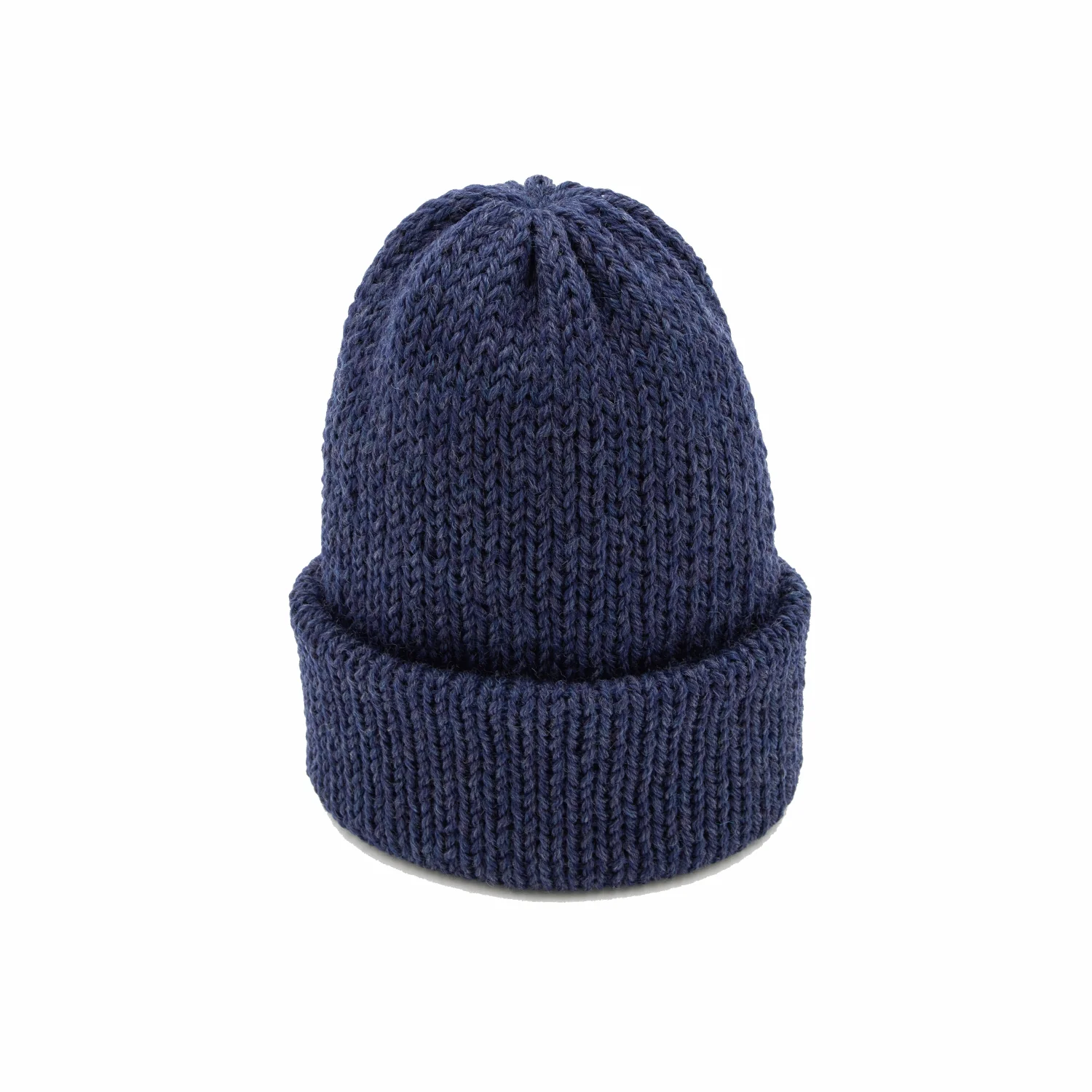 Chimney Ltd Short Stack Beanie - Delft Blue Heather - Image 2