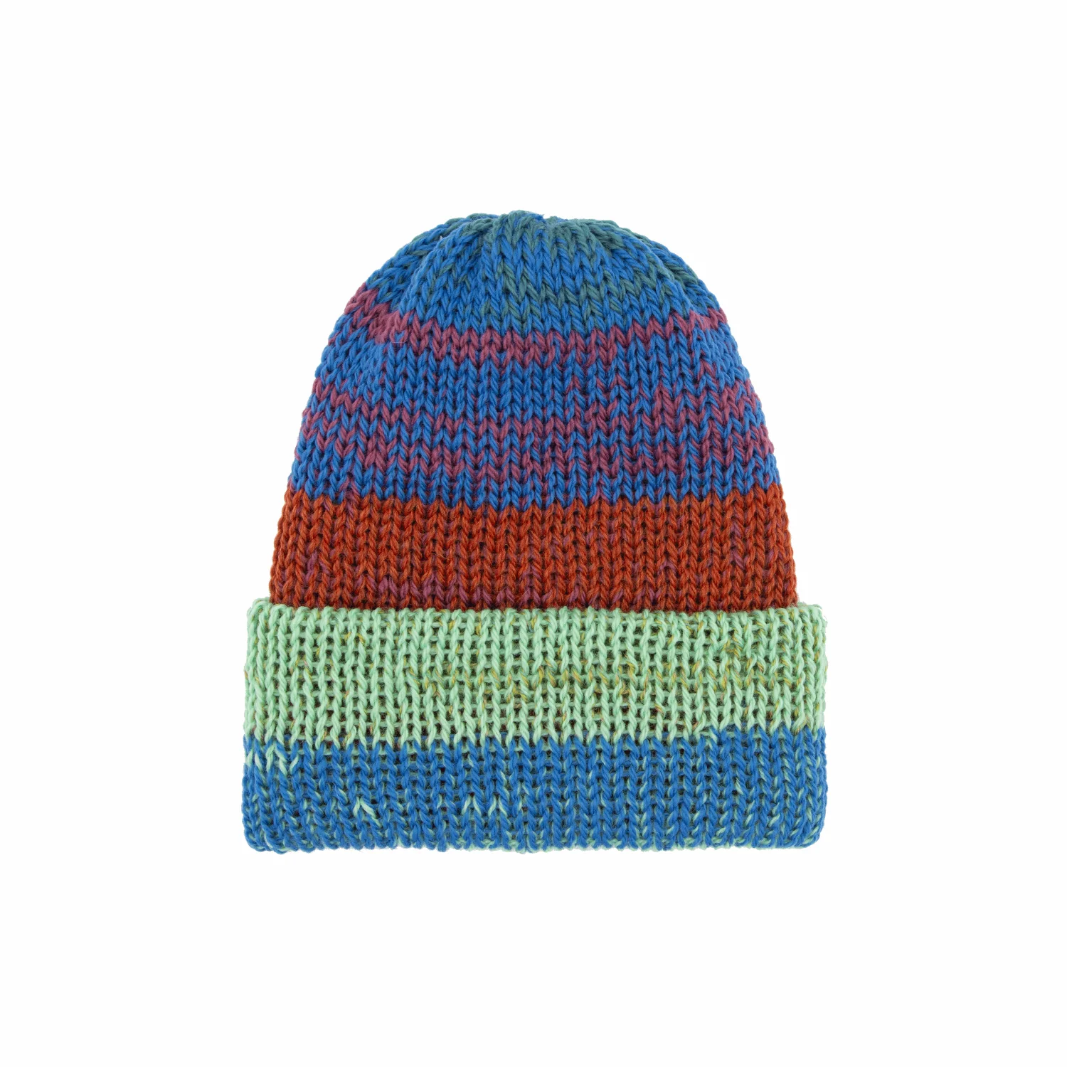Chimney Ltd Short Stack Beanie - Mixtape Multicolor Aqua / Red / Blue
