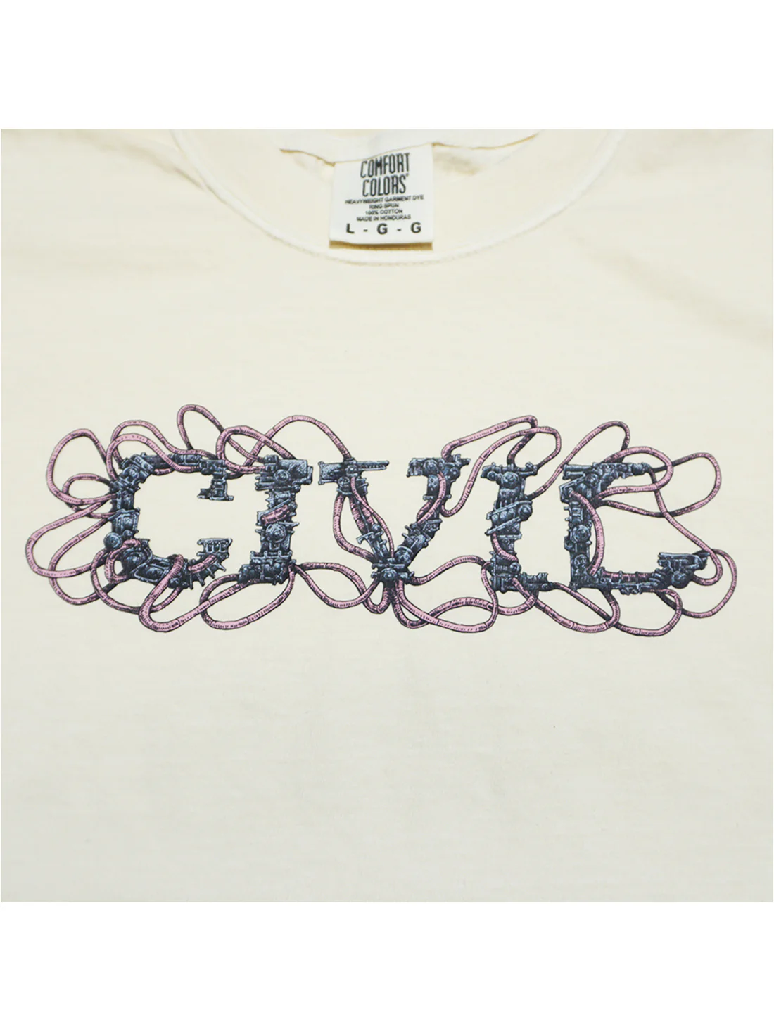 Civil Robot Letters Tee - Eggshell - Image 2