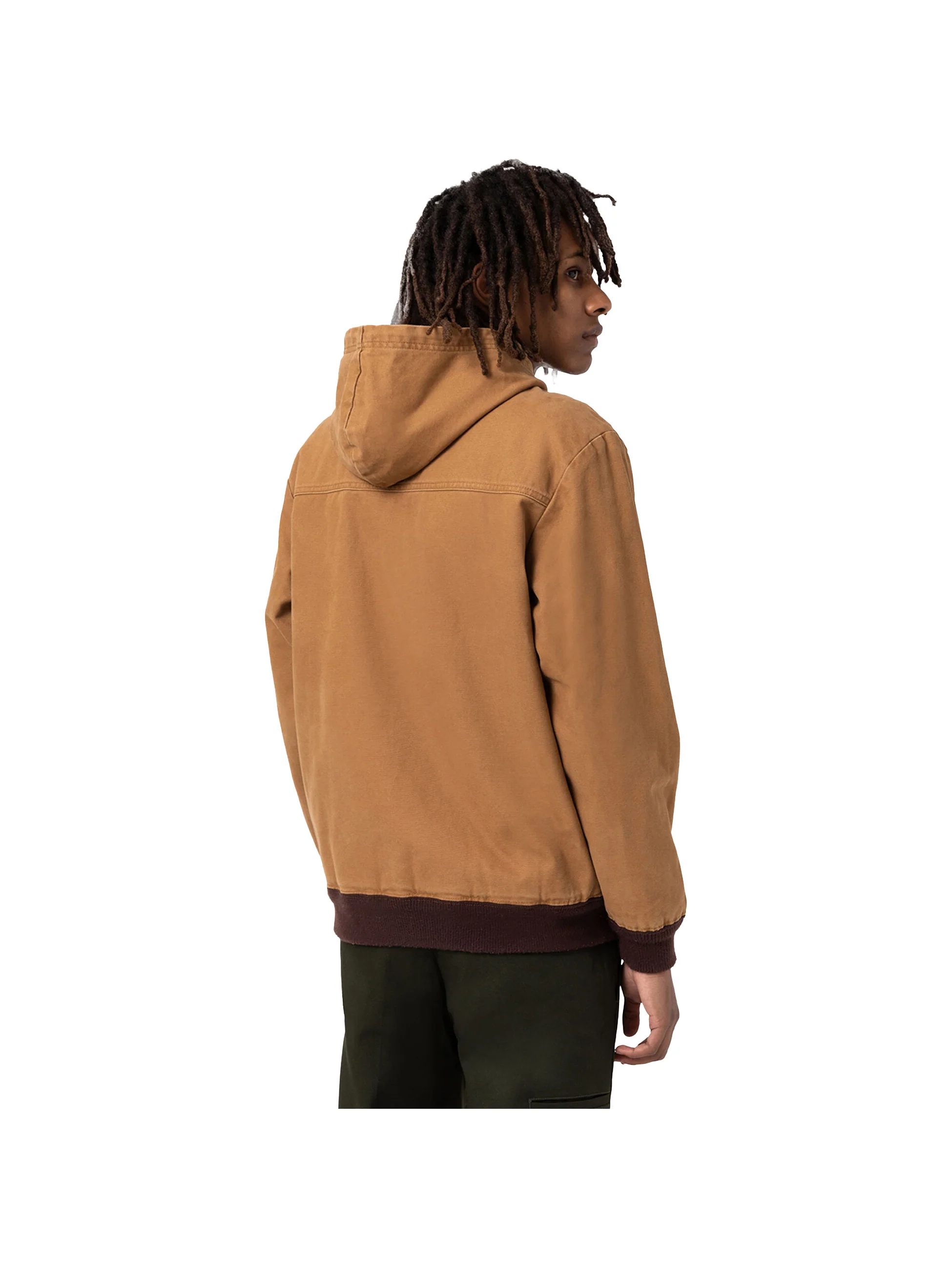Dickies Hooded Bomber Jacket - Stonewashed Brown Duck - Image 2
