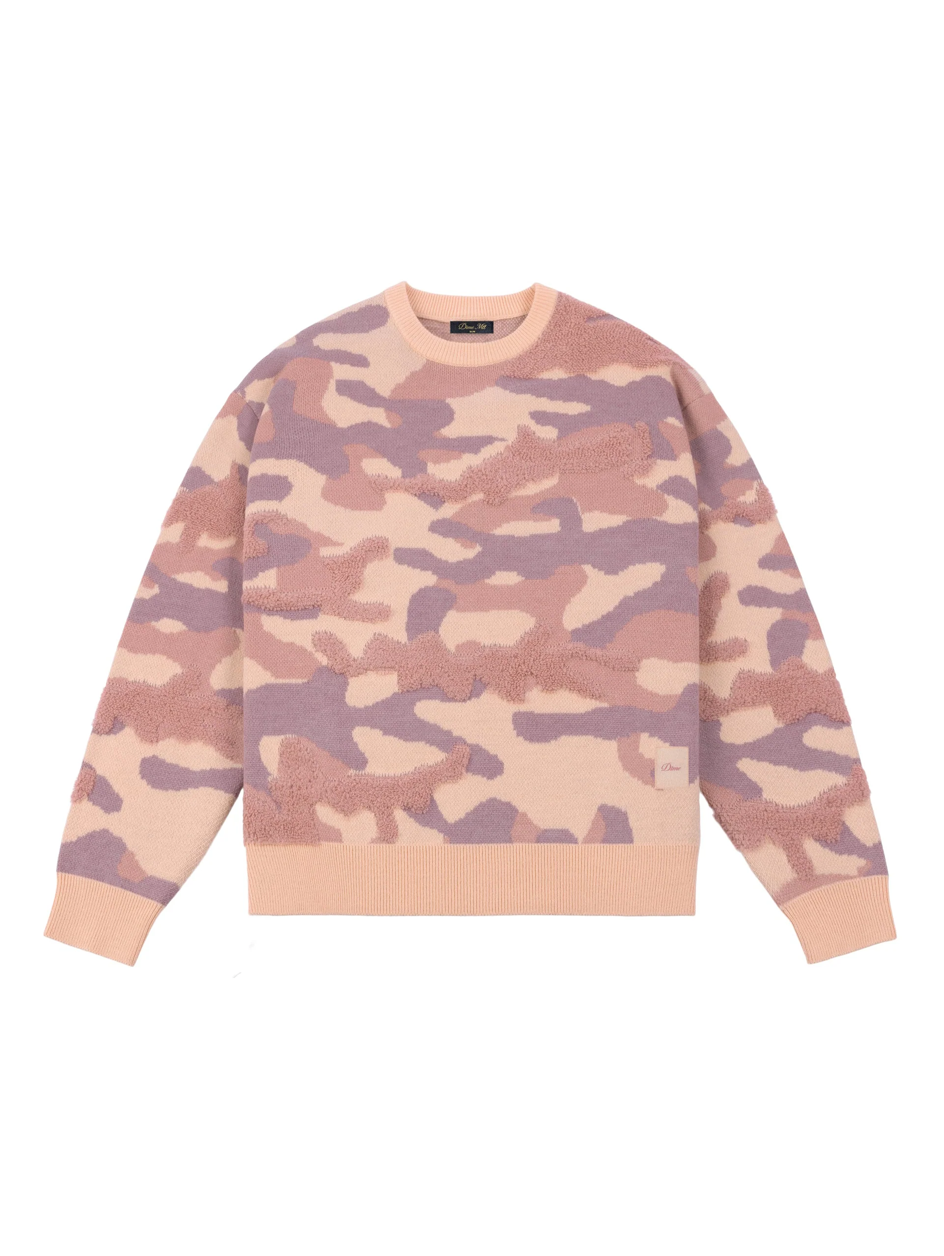 Dime Camo Chenille Knit - Blush
