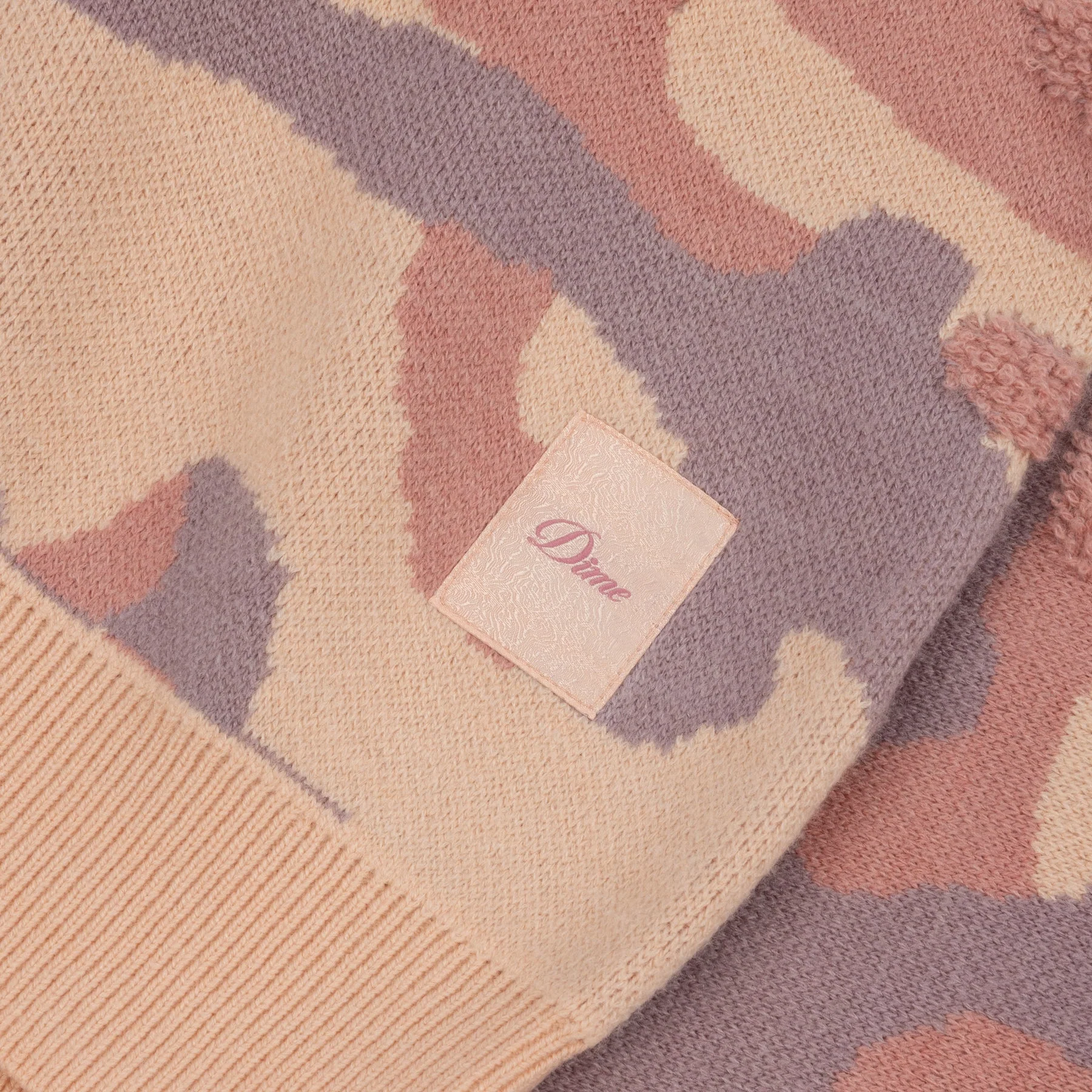 Dime Camo Chenille Knit - Blush - Image 3