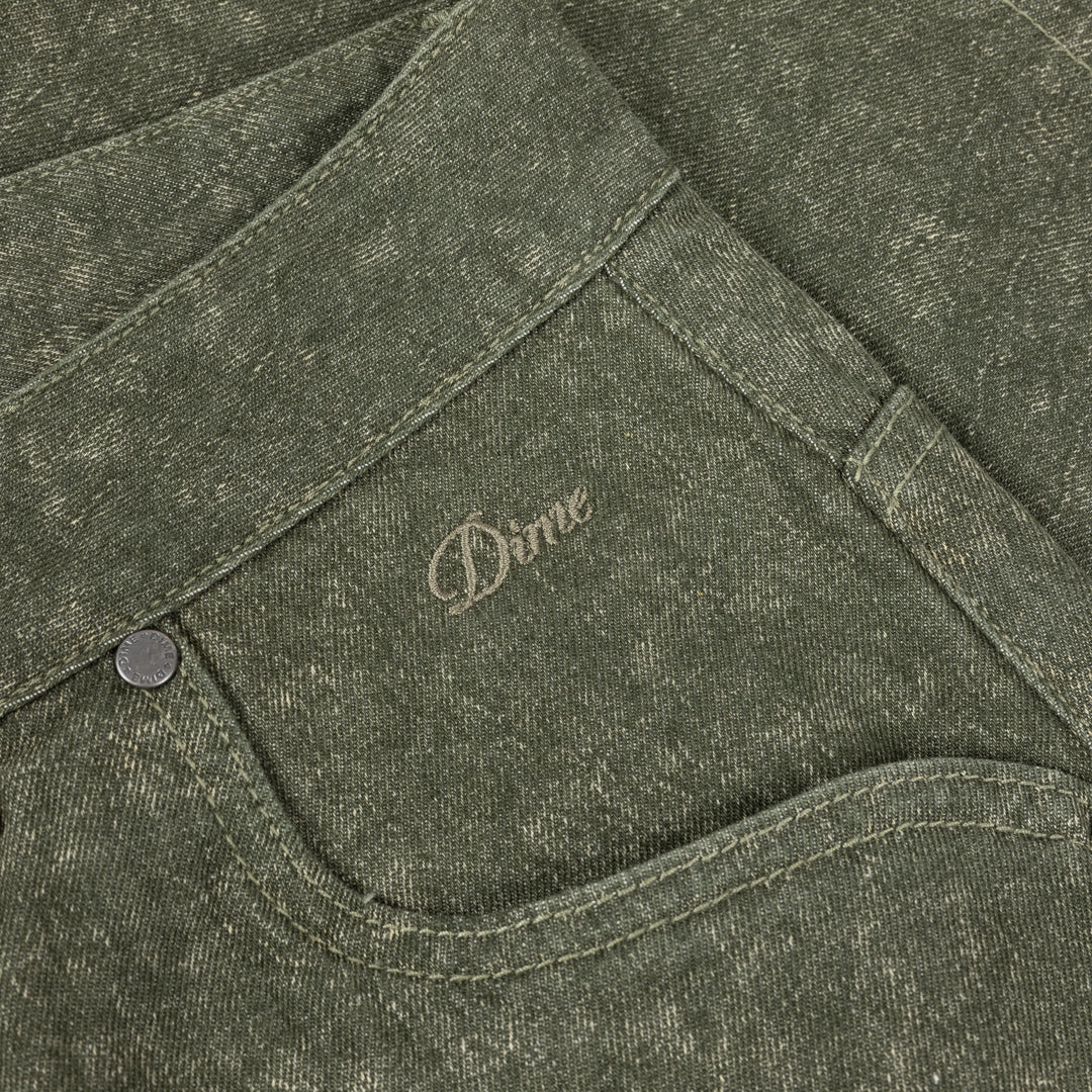 Dime Classic Denim Shorts - Electric Green - Image 2