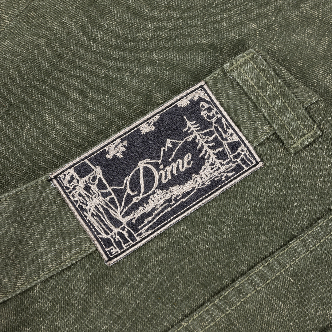 Dime Classic Denim Shorts - Electric Green - Image 3
