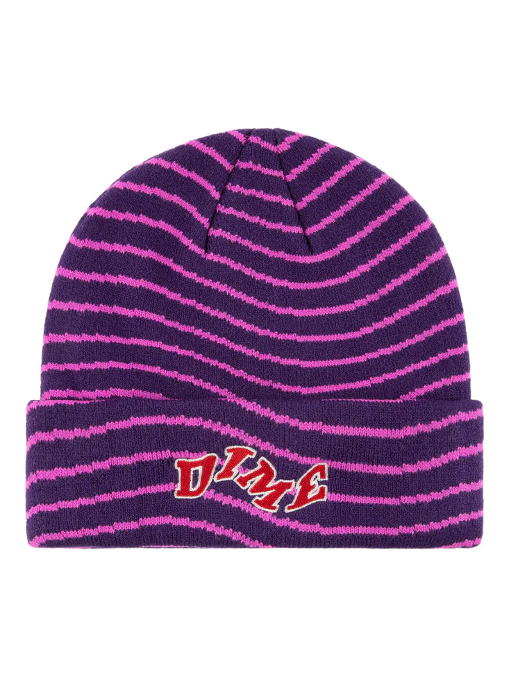 Dime College Wave Cuff Beanie - Burgundy