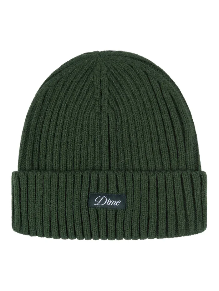 Dime Cursive Fold Beanie - Forest