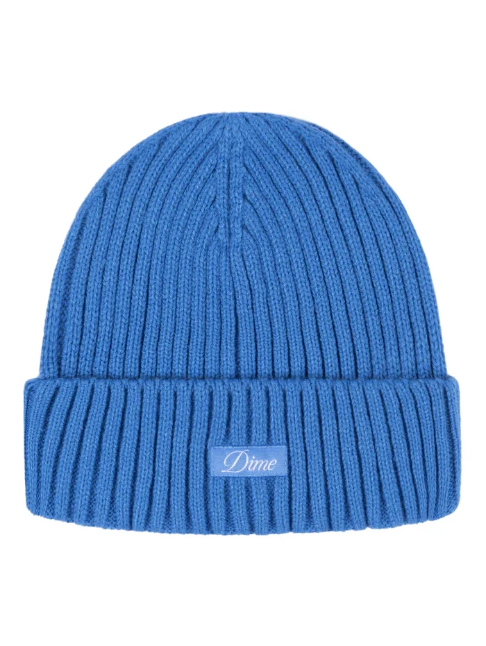 Dime Cursive Fold Beanie - Sky Blue