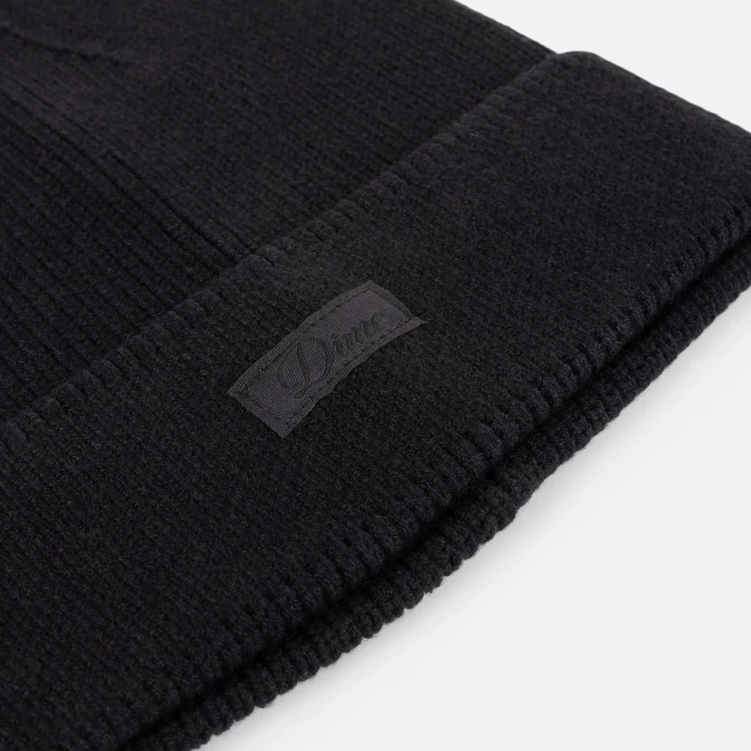 Dime Cursive Rib Beanie - Black - Image 2