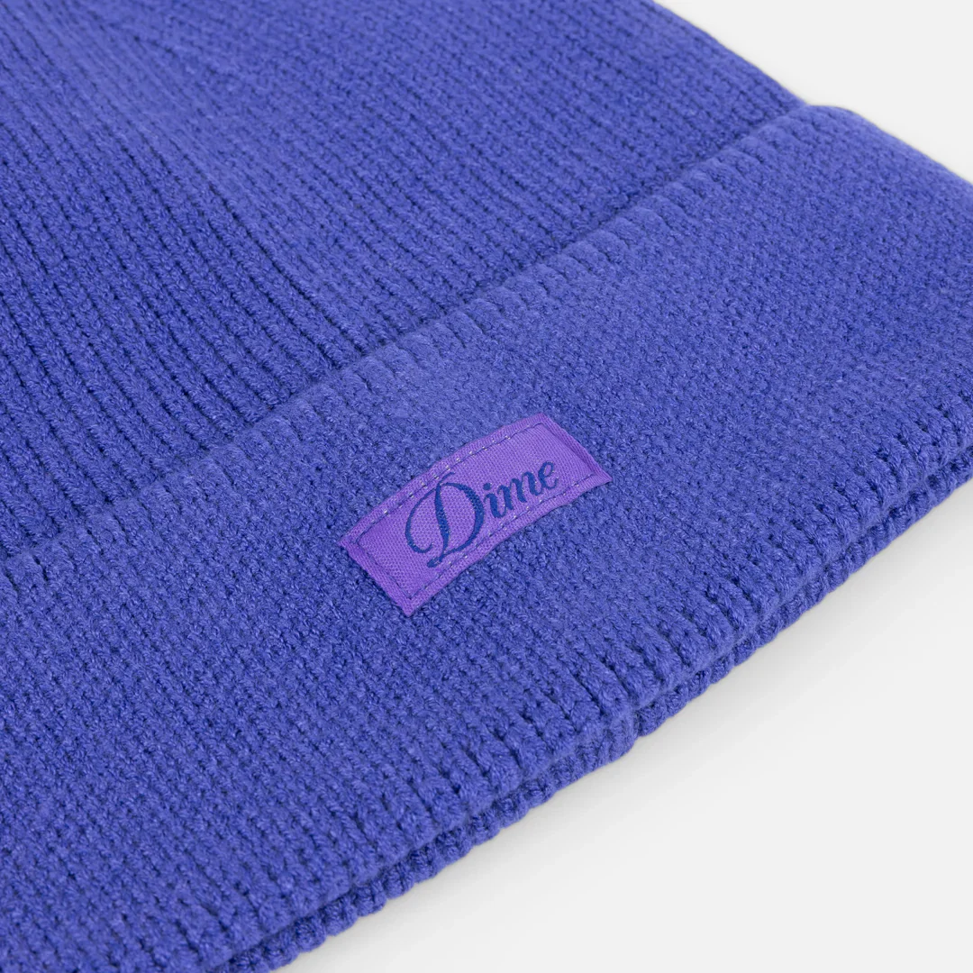 Dime Cursive Rib Beanie - Purple - Image 2