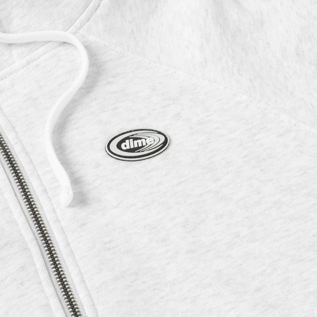 Dime Marathon Zip Hoodie - Ash - Image 2