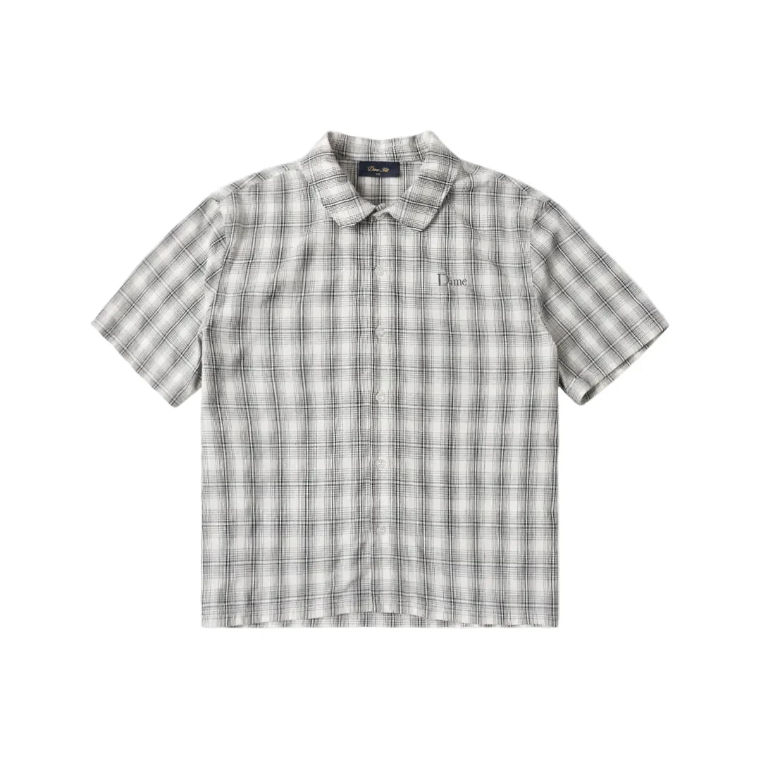 Dime Plaid Button Up Shirt - Gray