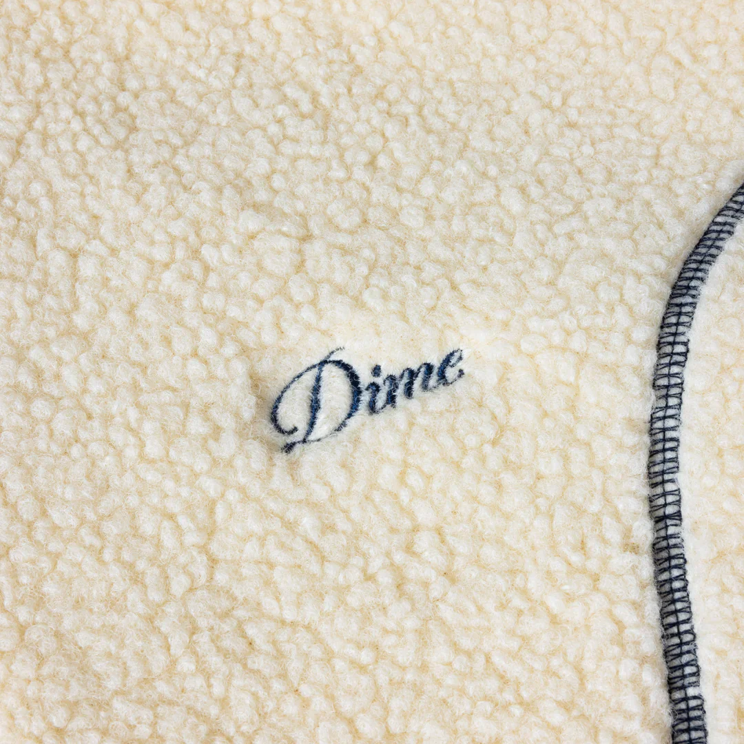 Dime Polar Fleece Sherpa Zip - Cream - Image 2