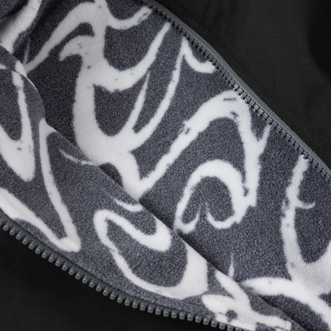 Dime Reversible Chilling Fleece - Gray / Black - Image 5