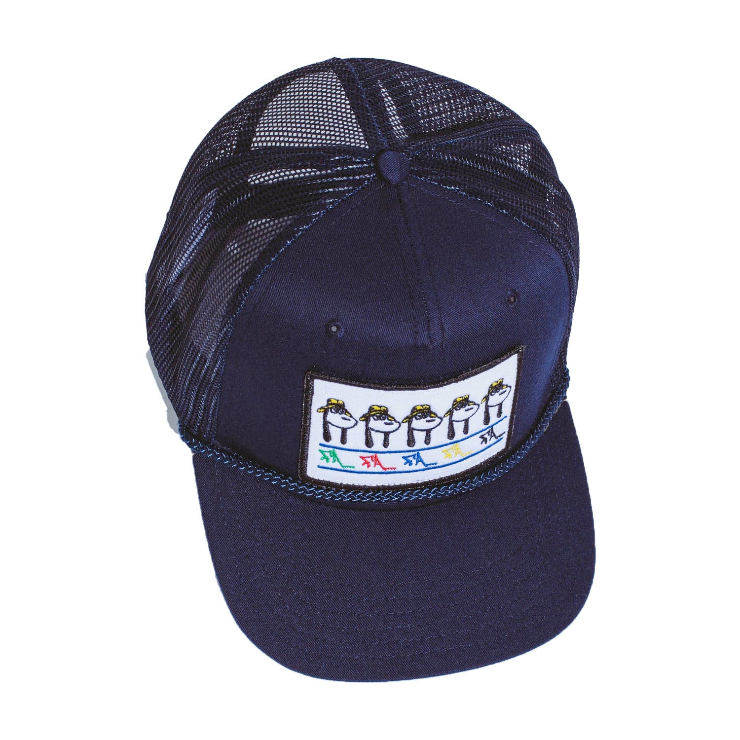 FA Spike Repeat Embroidered 5 Panel - Navy
