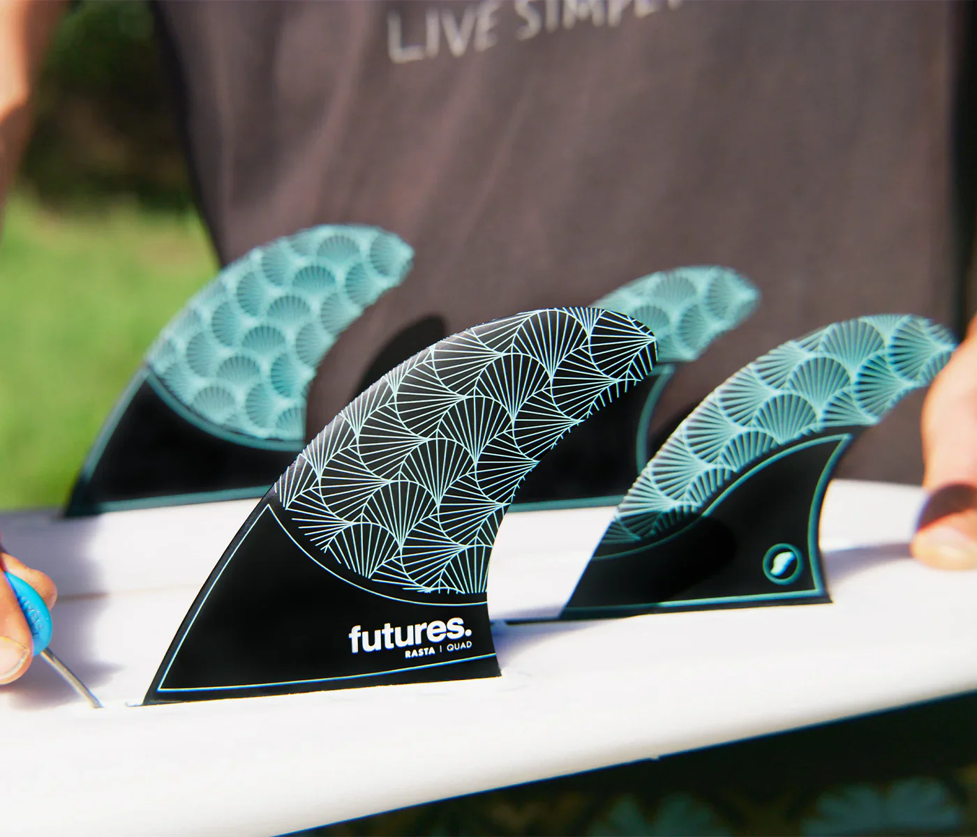 Futures Rasta HC Quad - Black/Teal - Image 2