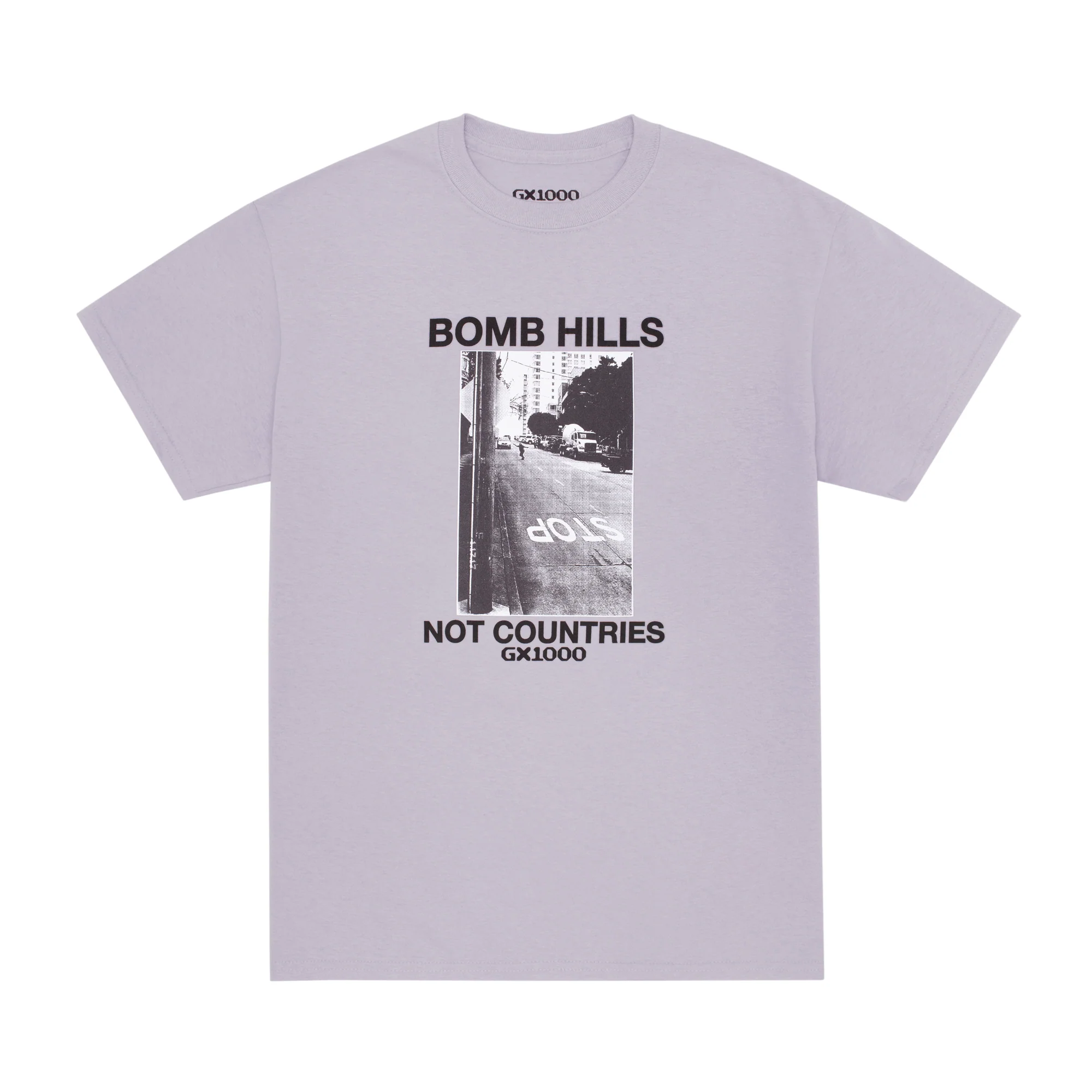 GX1000 Bomb Hills Not Countries Tee - Lilac Chalk