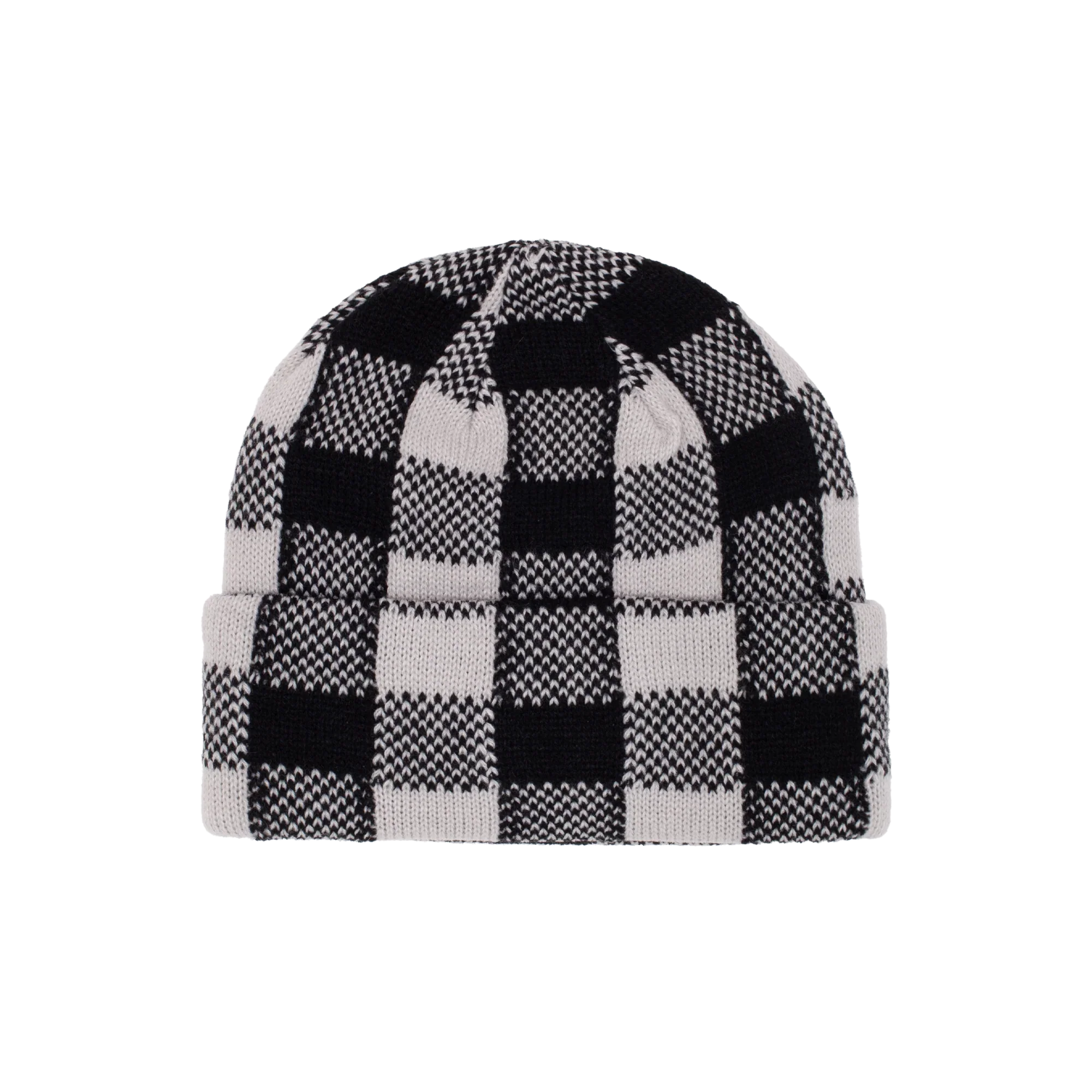 Hockey Plaid Beanie - Grey - Image 2