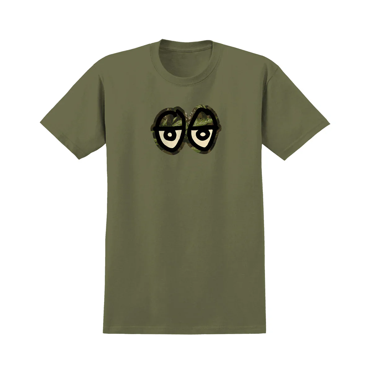 Krooked Eyes Camo Tee - Military Green