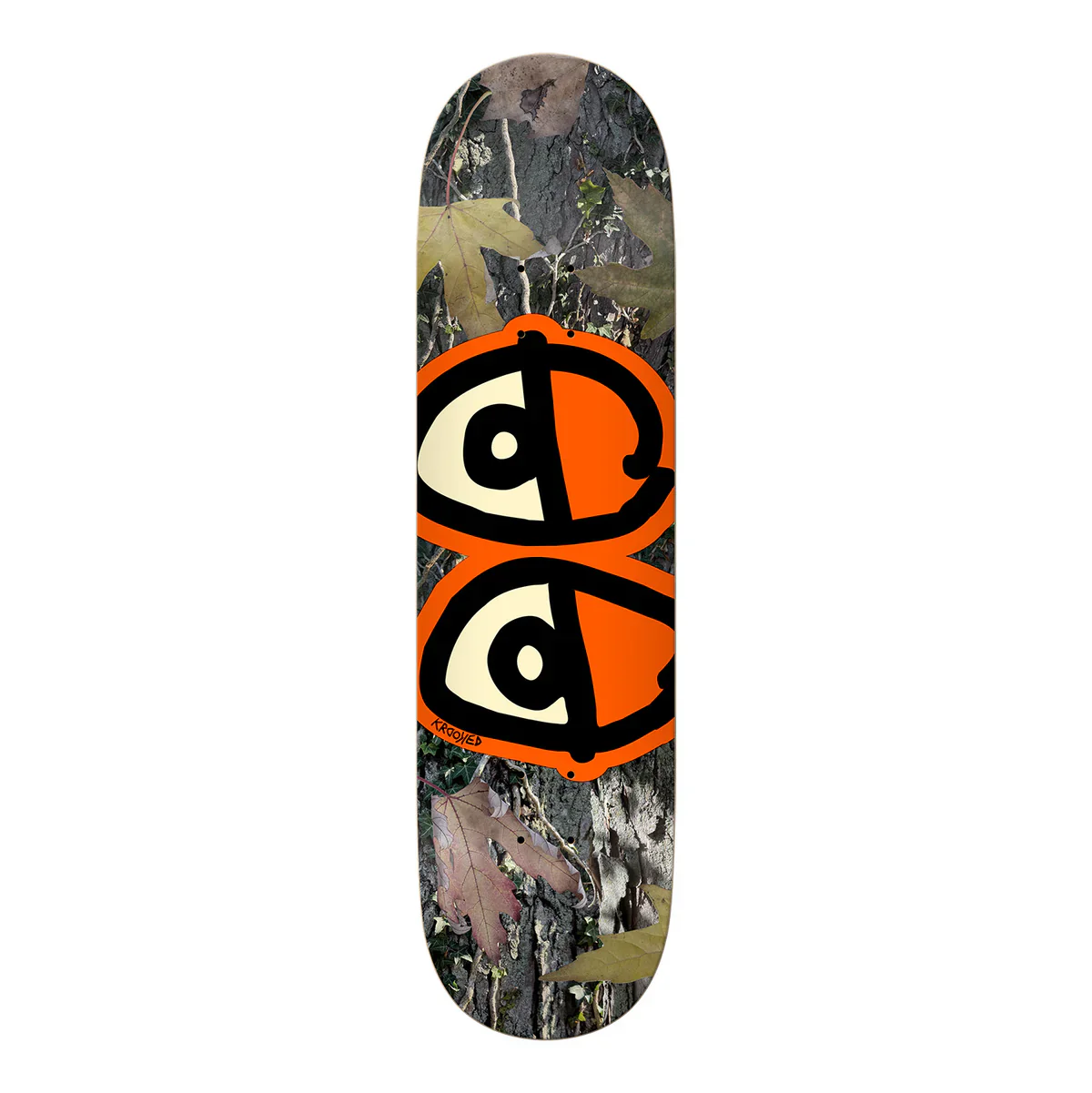 Krooked TM Eyes Camo Orange Deck - 8.25
