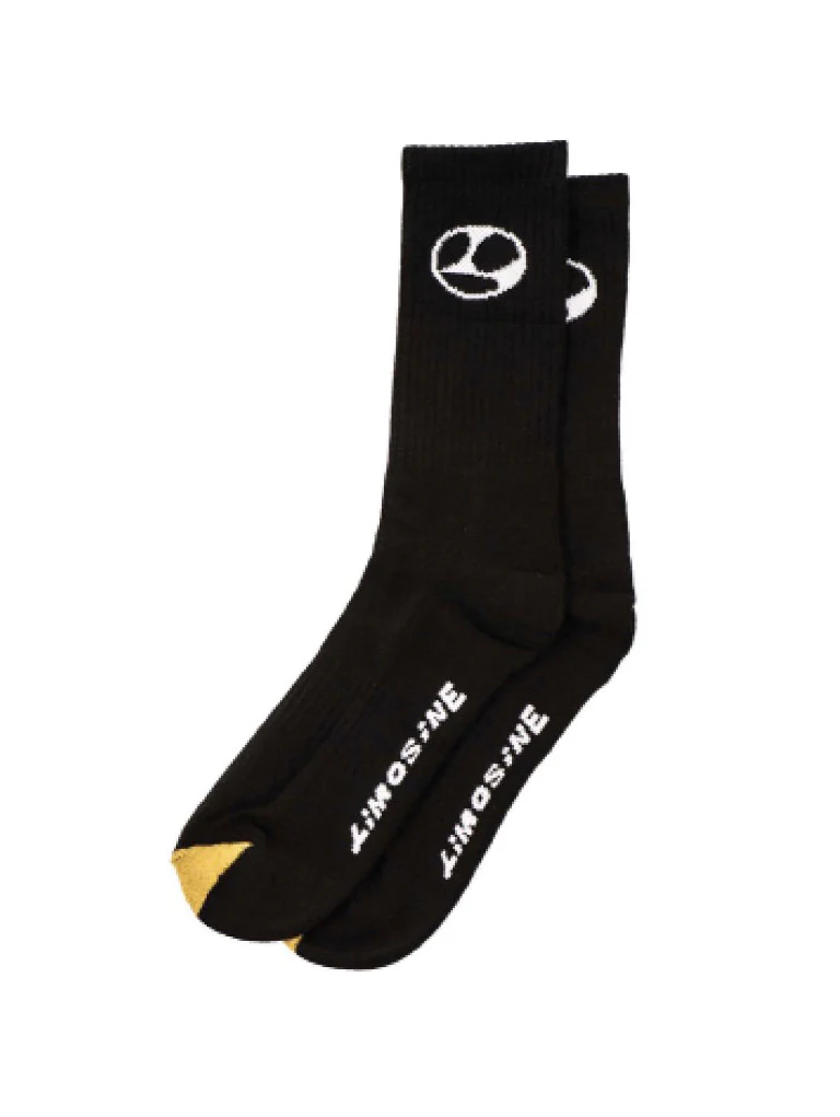 Limosine Gold Toe Socks - Black
