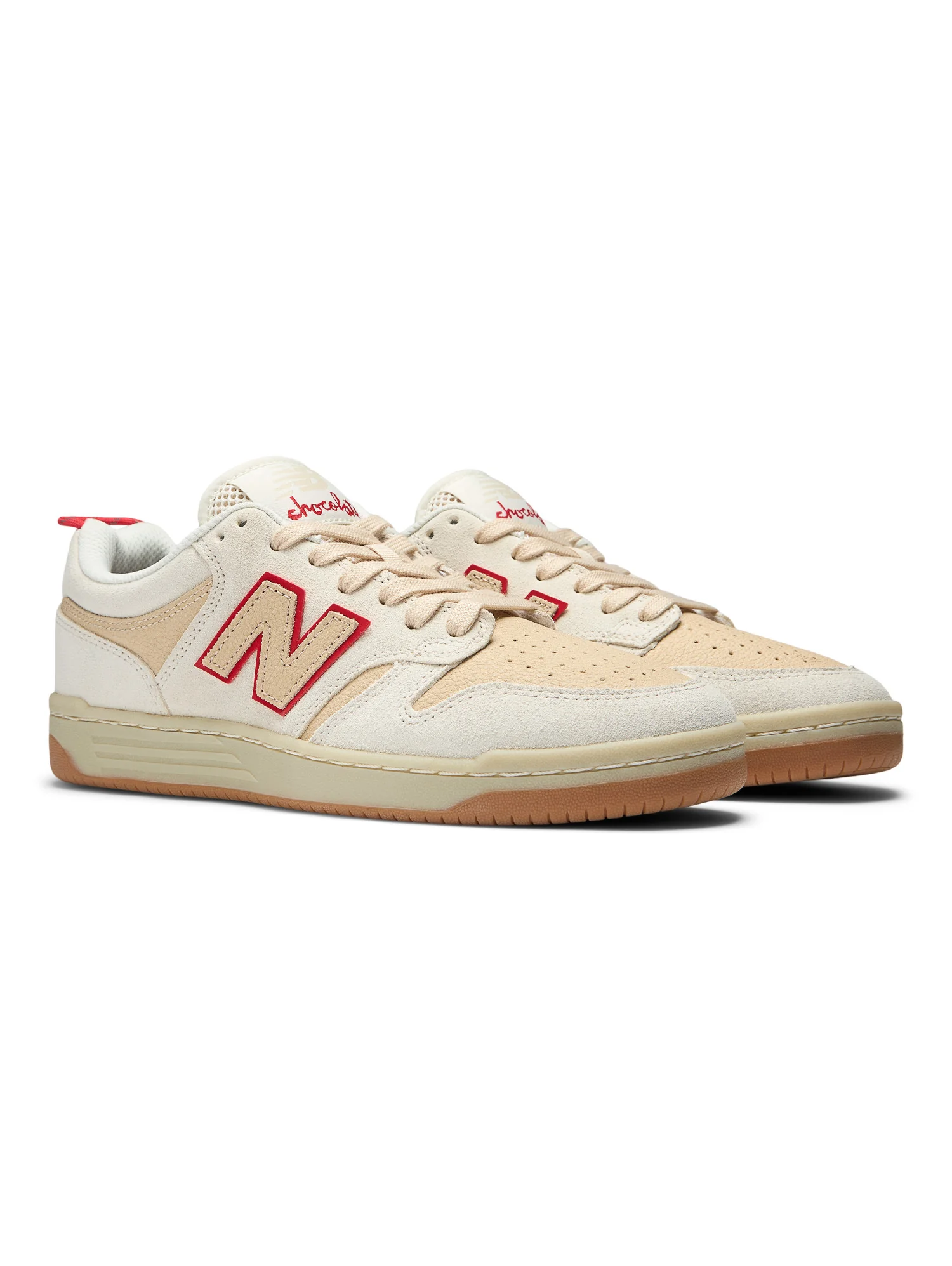 New Balance Numeric 480 x Chocolate - White / Red - Image 2