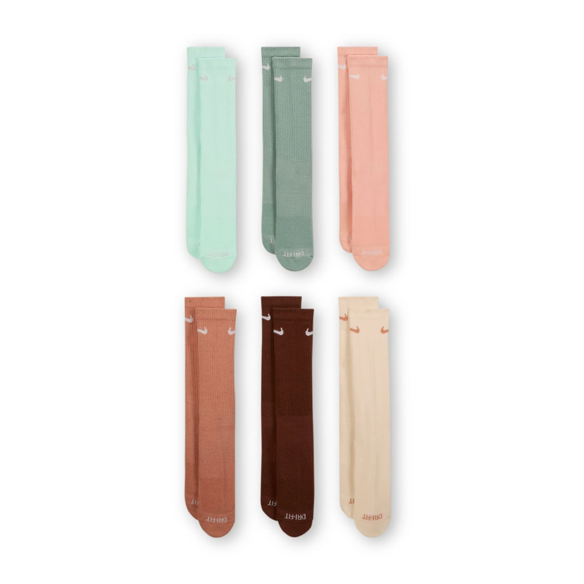 Nike Everyday Plus Crew Sock 6 Pack - Multi Pastel - Image 2