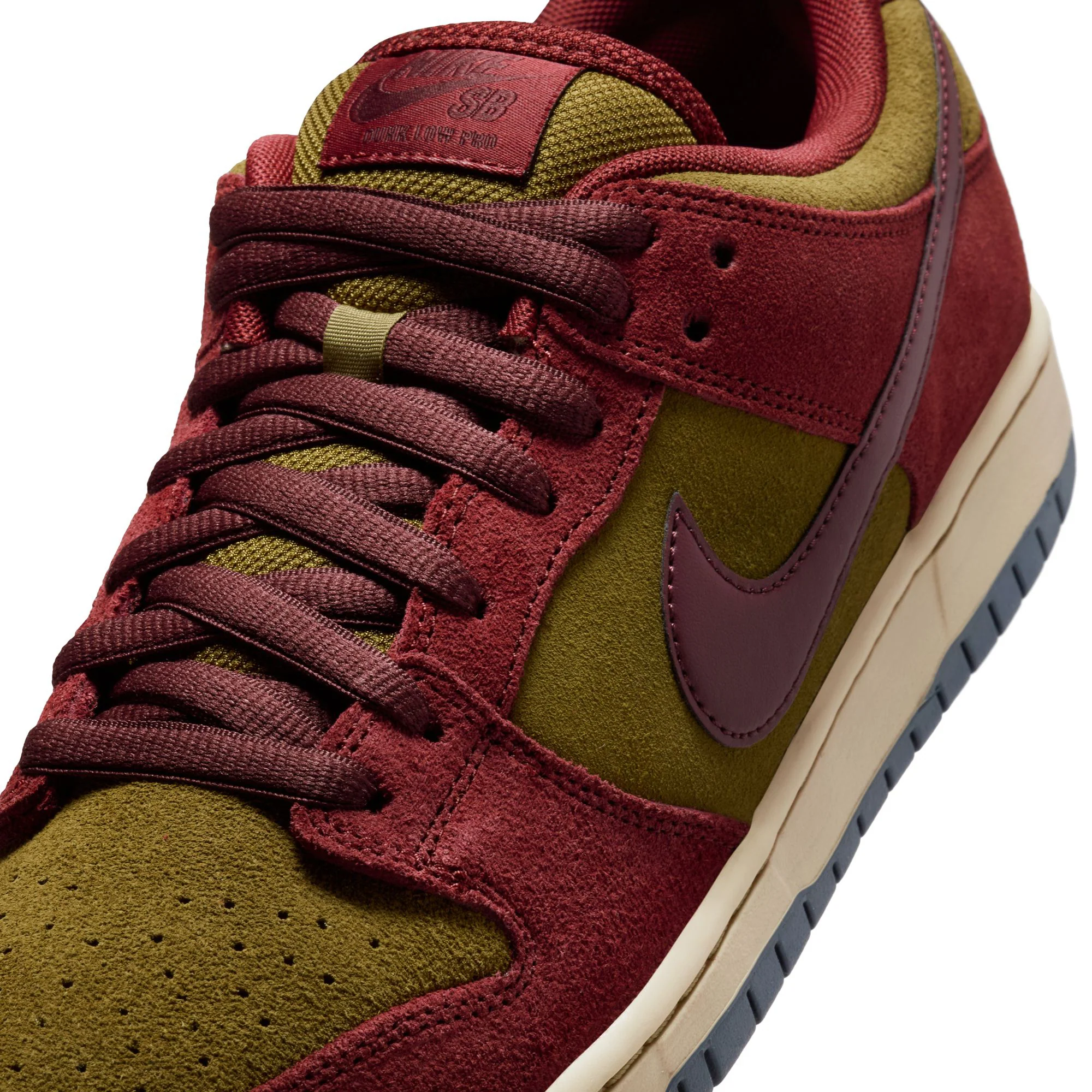 Nike SB Dunk Low Pro - Dark Team Red / Burgundy Crush / Olive - Image 7